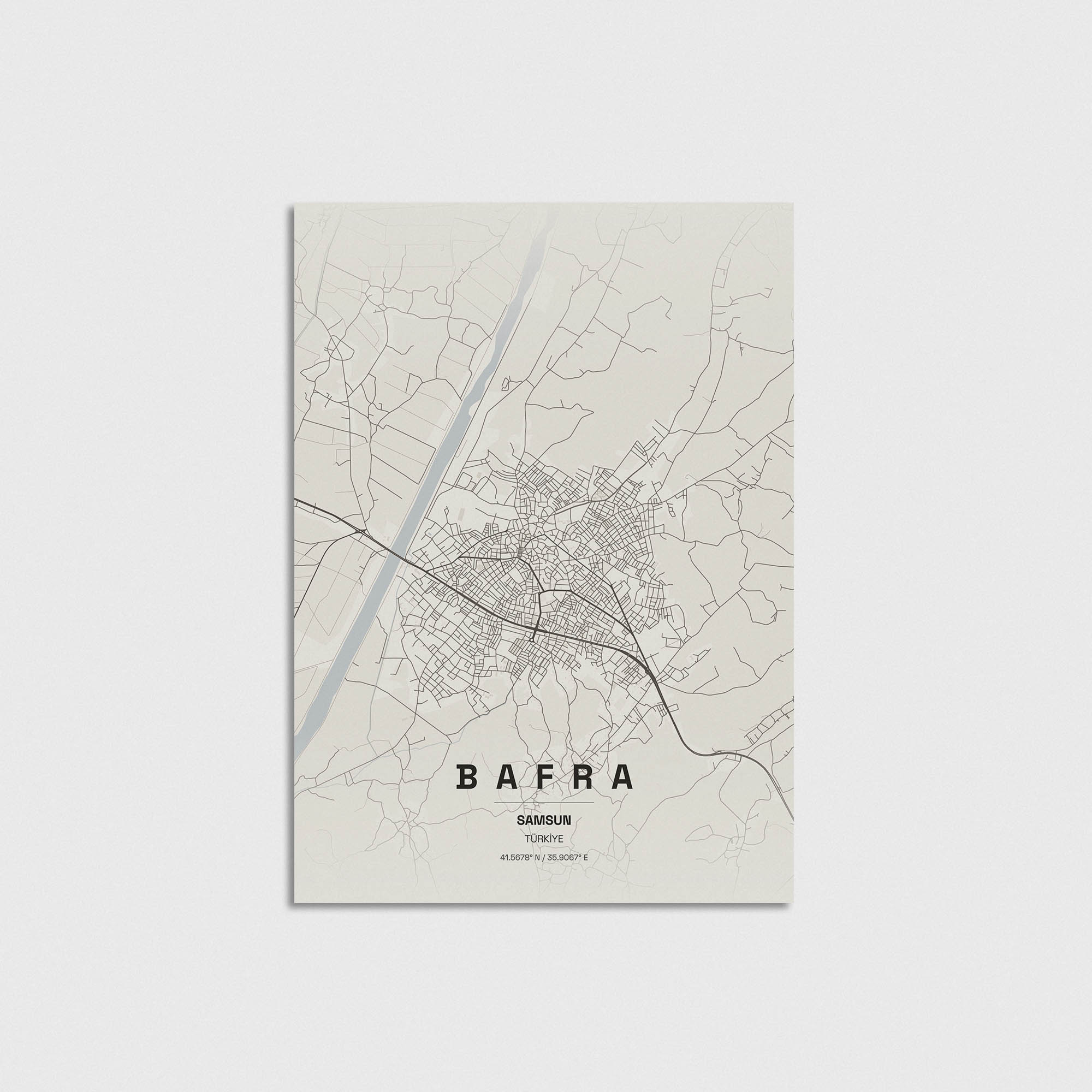 Samsun Bafra İlçe Haritası Posteri - Görsel 3