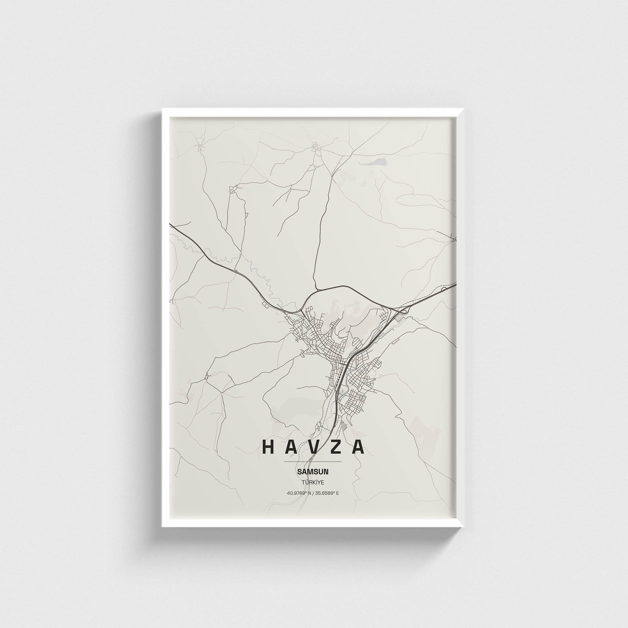 Samsun Havza İlçe Haritası Posteri - Görsel 2