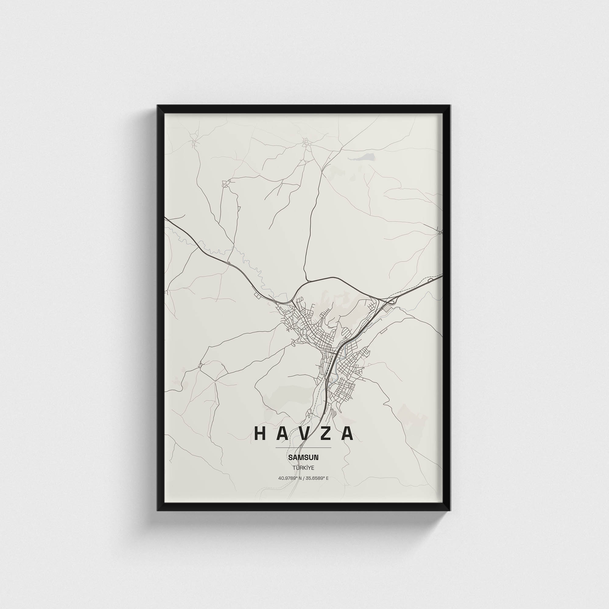 Samsun Havza İlçe Haritası Posteri