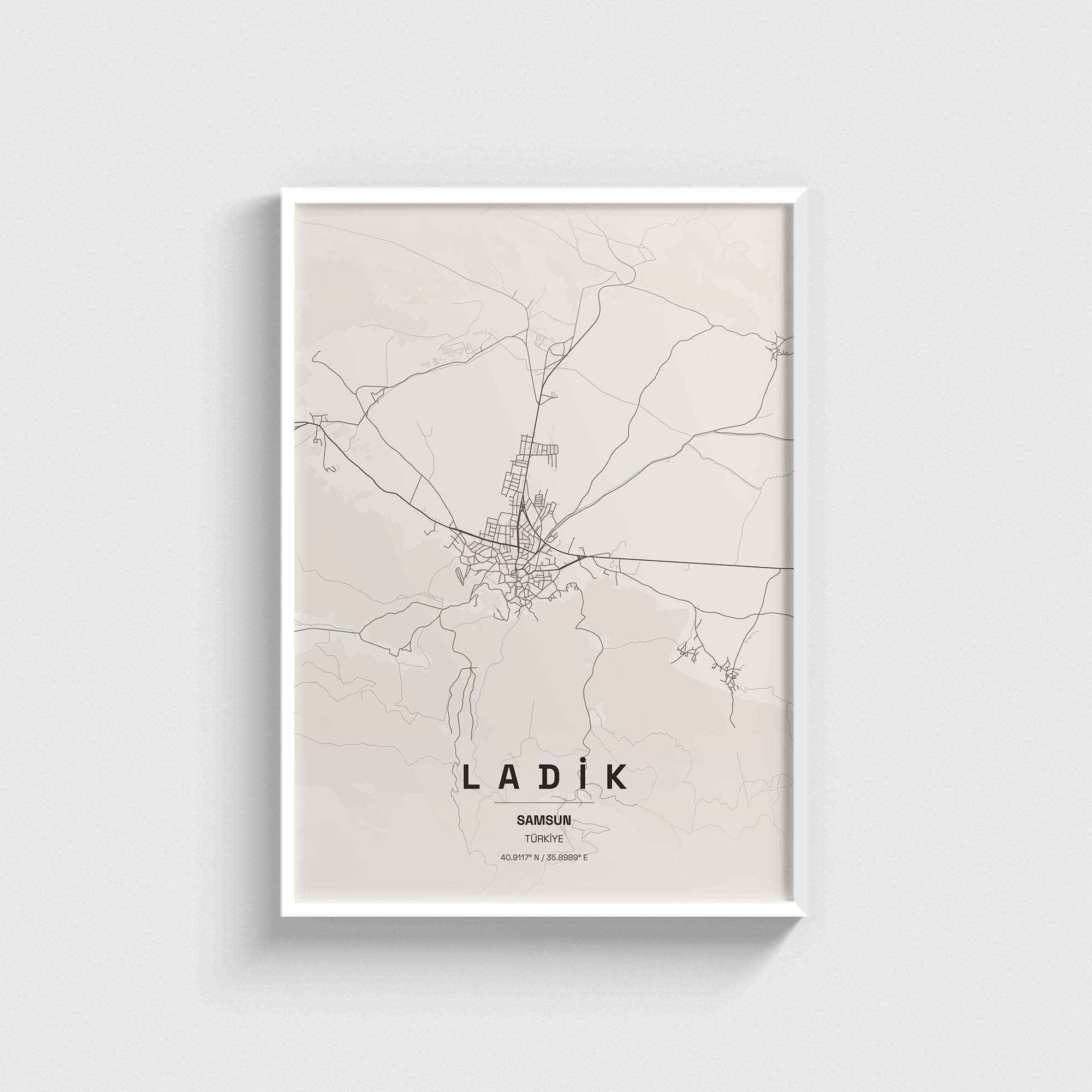 Samsun Ladik İlçe Haritası Posteri - Görsel 2