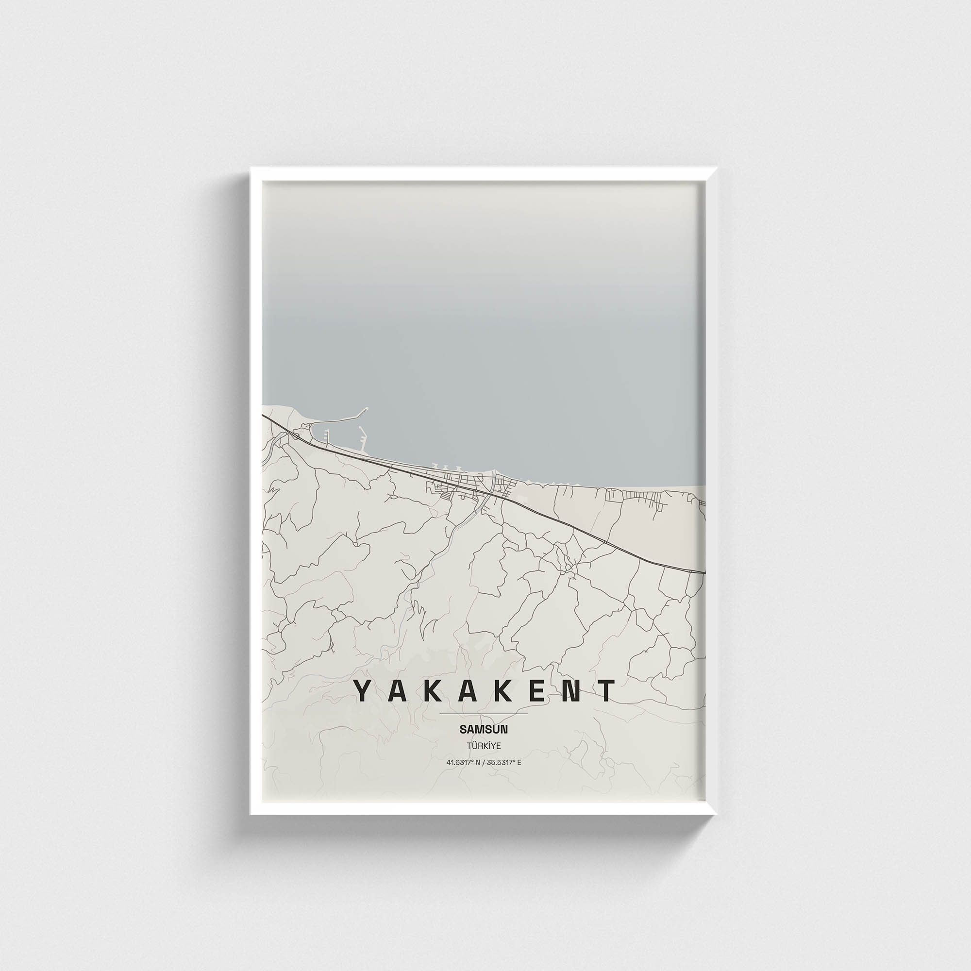 Samsun Yakakent İlçe Haritası Posteri - Görsel 2