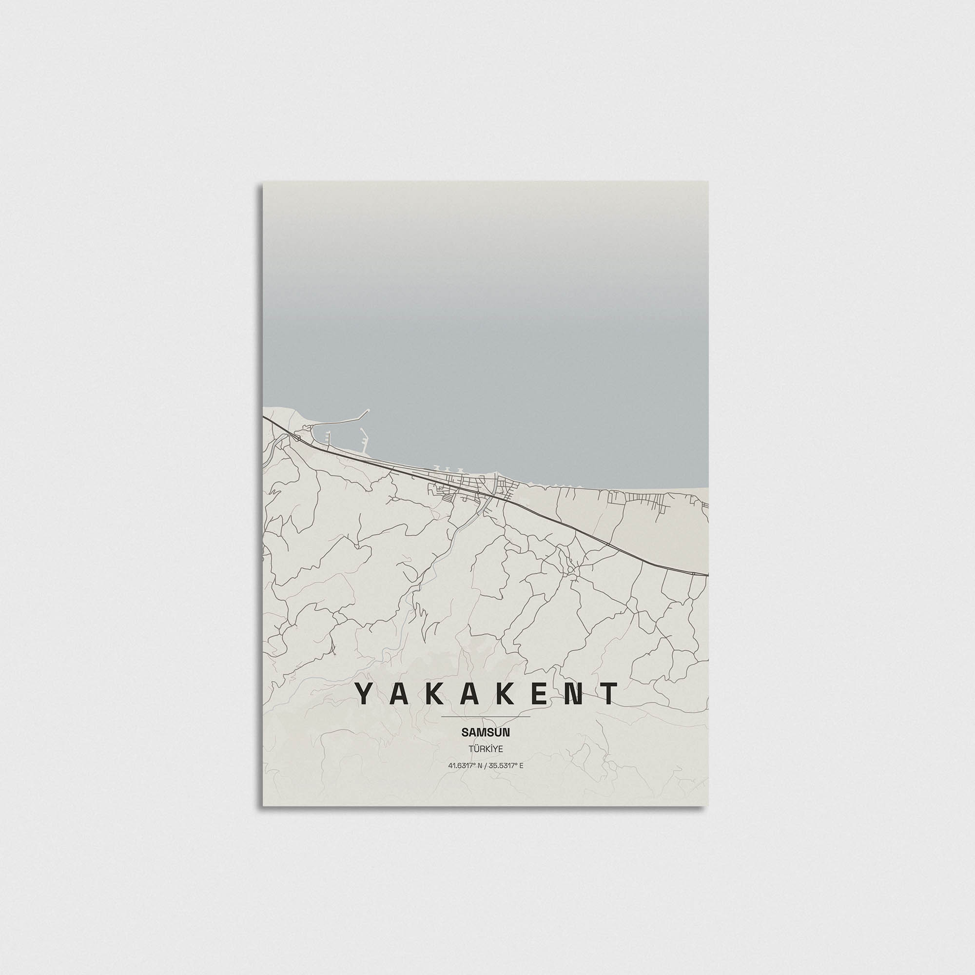 Samsun Yakakent İlçe Haritası Posteri - Görsel 3