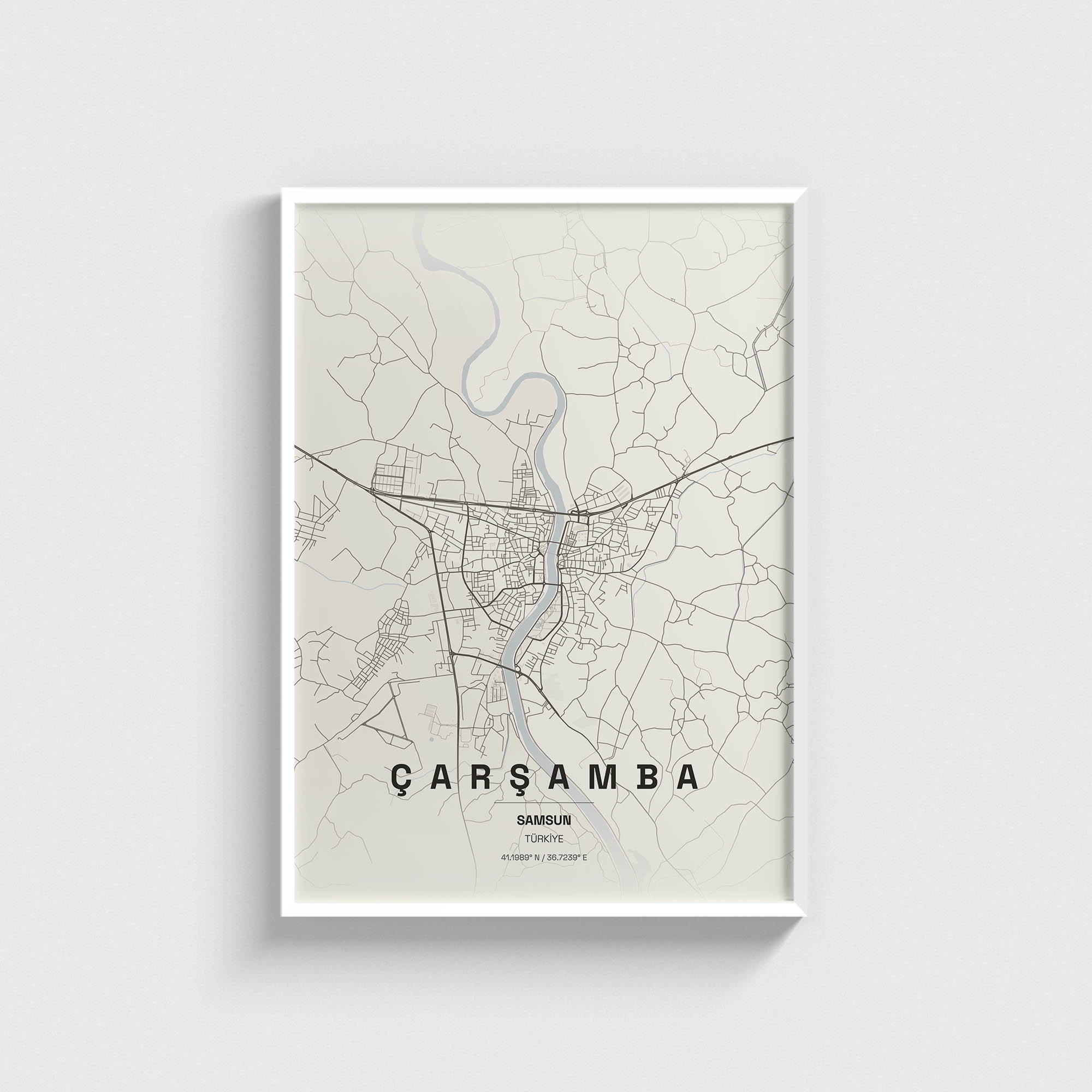 Samsun Çarşamba İlçe Haritası Posteri - Görsel 2