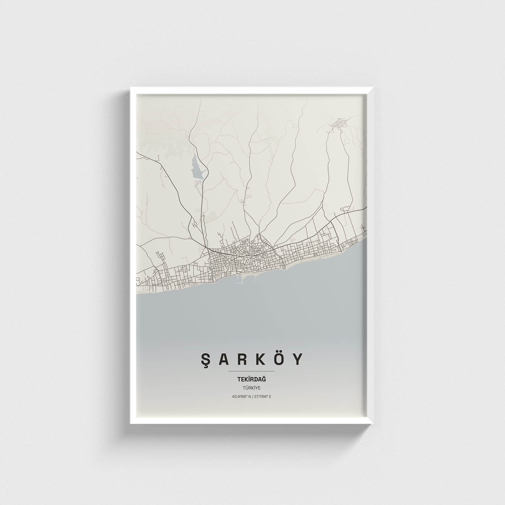 Tekirdağ Şarköy İlçe Haritası Posteri - Görsel 2