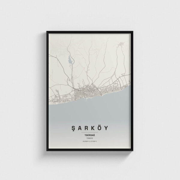 Tekirdağ Şarköy İlçe Haritası Posteri