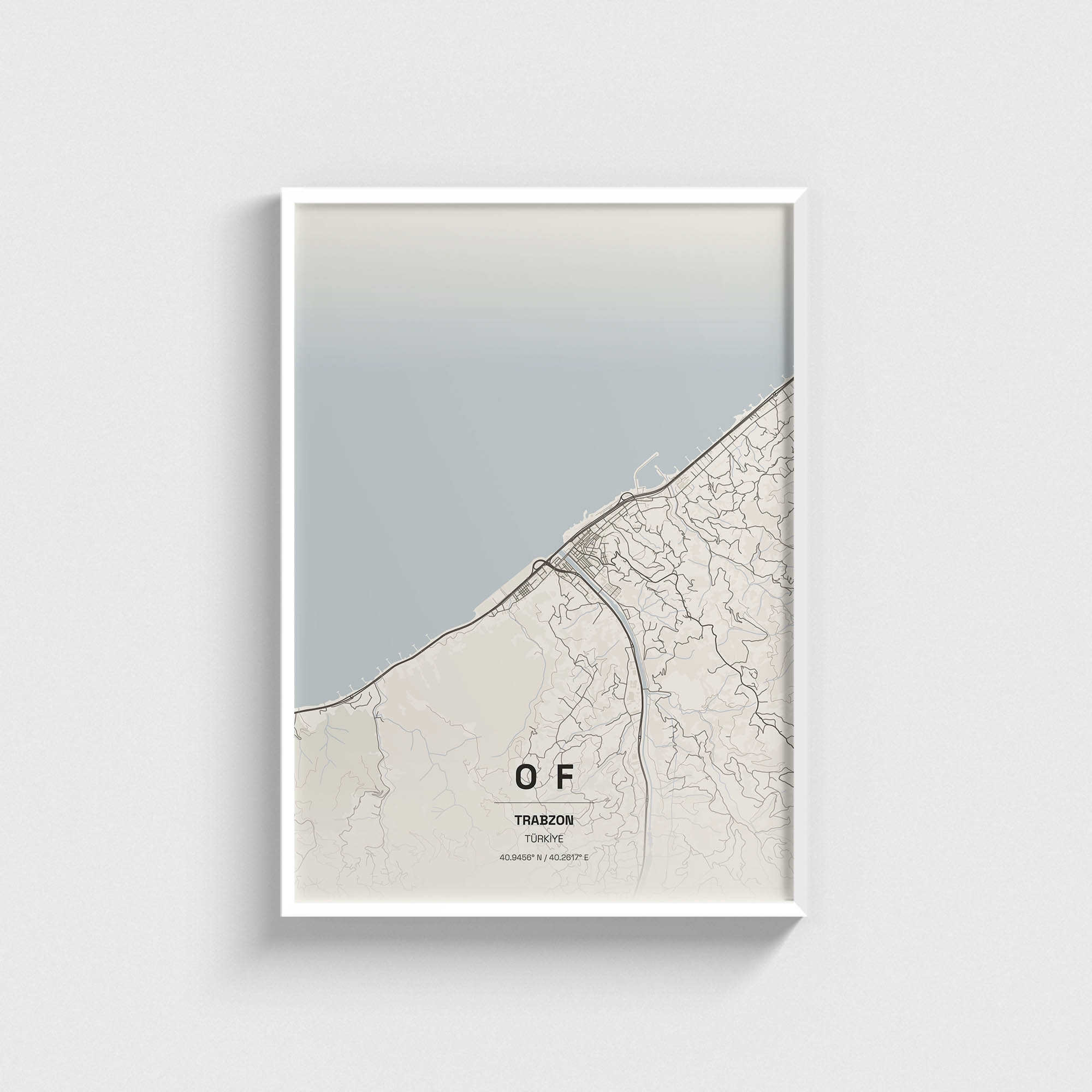 Trabzon Of İlçe Haritası Posteri - Görsel 2