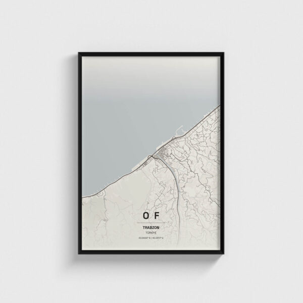 Trabzon Of İlçe Haritası Posteri