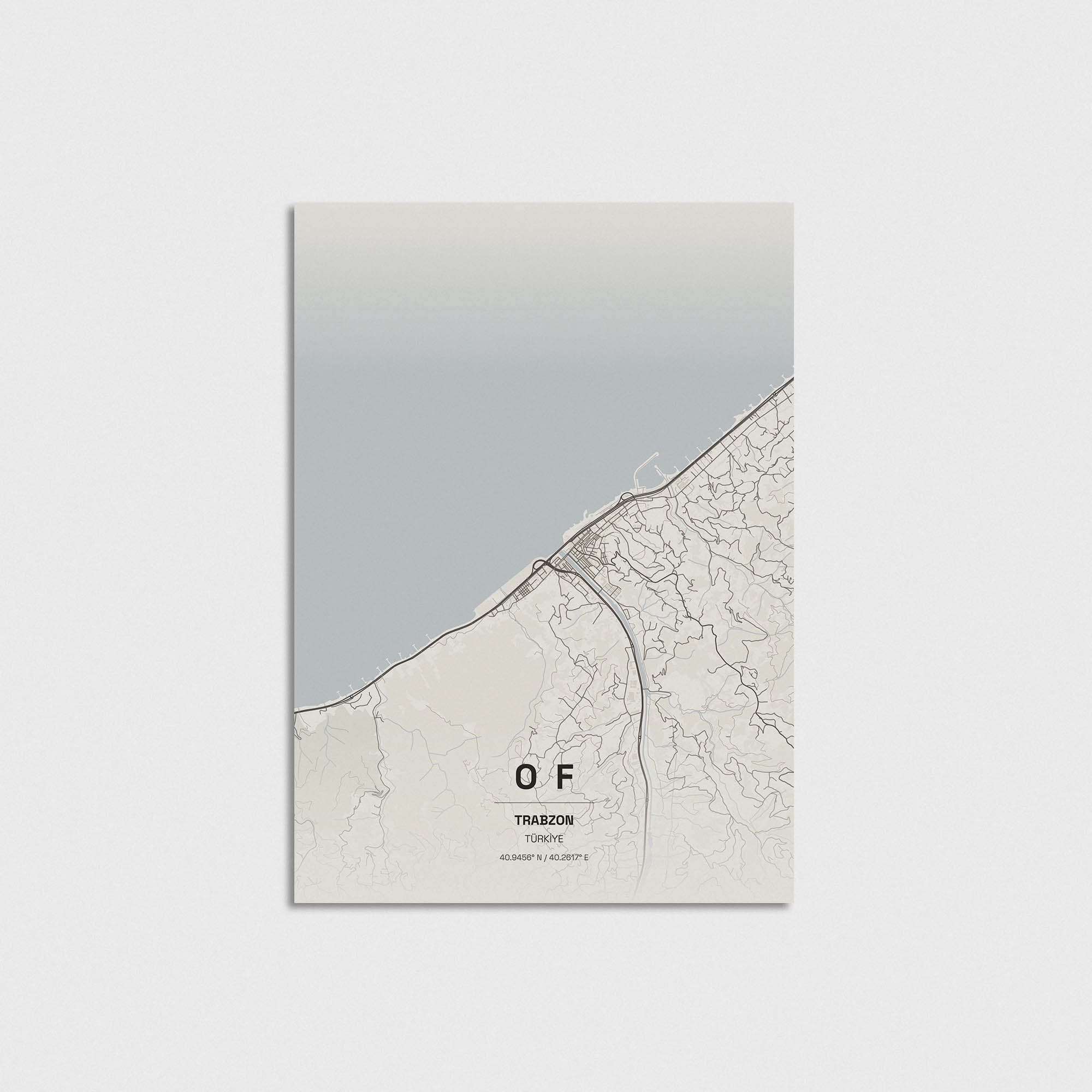 Trabzon Of İlçe Haritası Posteri - Görsel 3