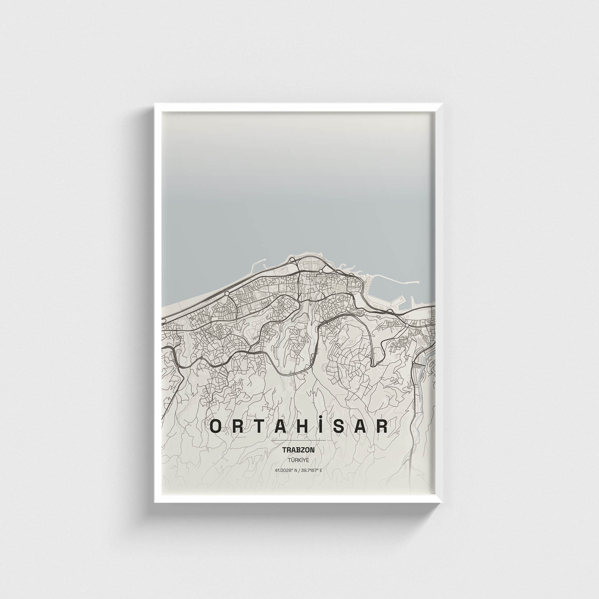 Trabzon Ortahisar İlçe Haritası Posteri - Görsel 2