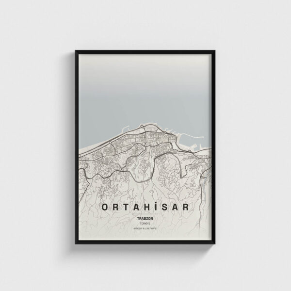 Trabzon Ortahisar İlçe Haritası Posteri