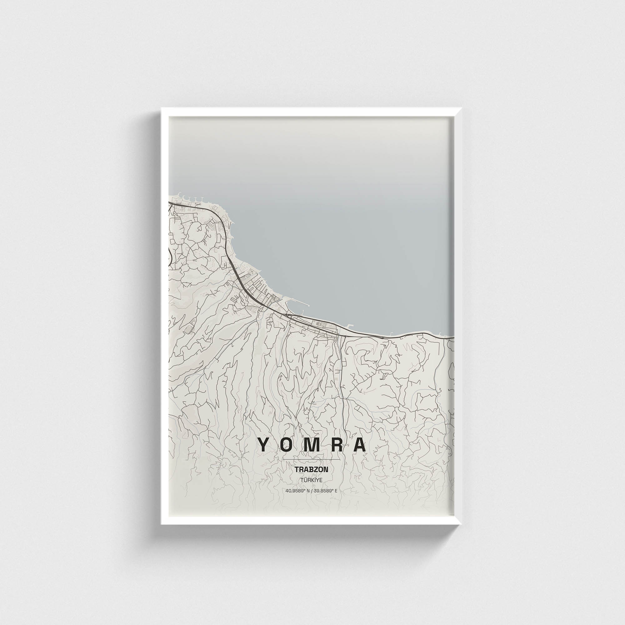 Trabzon Yomra İlçe Haritası Posteri - Görsel 2