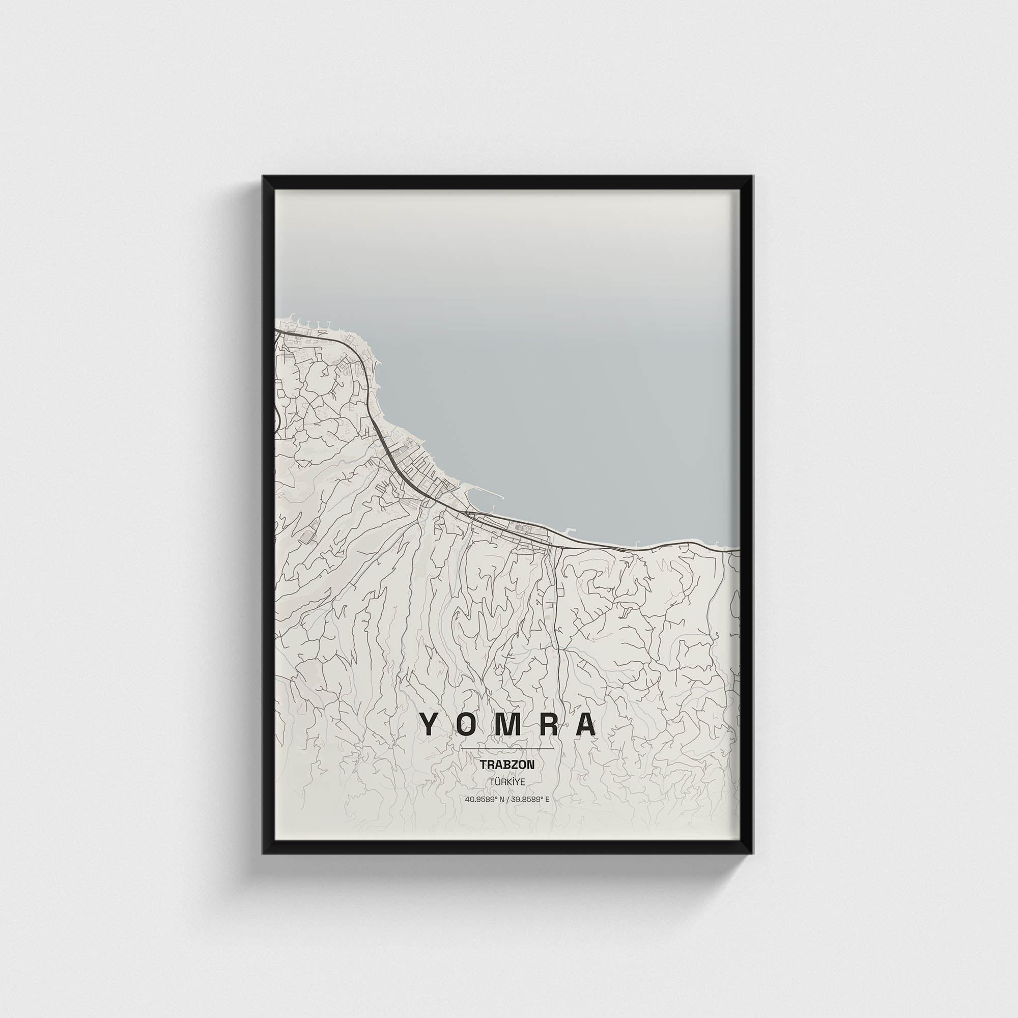 Trabzon Yomra İlçe Haritası Posteri