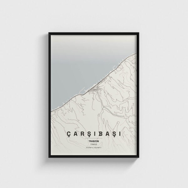 Trabzon Çarşıbaşı İlçe Haritası Posteri