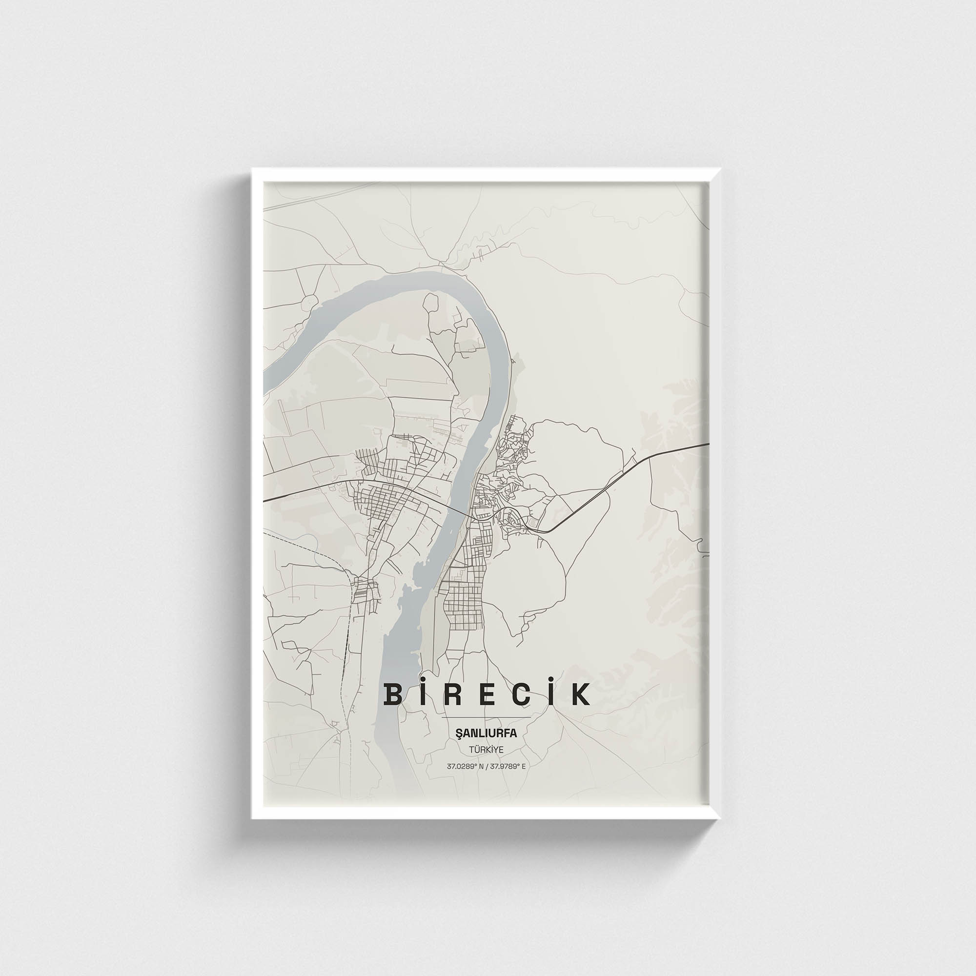 Şanlıurfa Birecik İlçe Haritası Posteri - Görsel 2