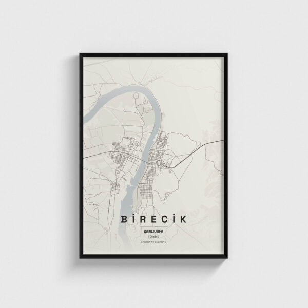 Şanlıurfa Birecik İlçe Haritası Posteri