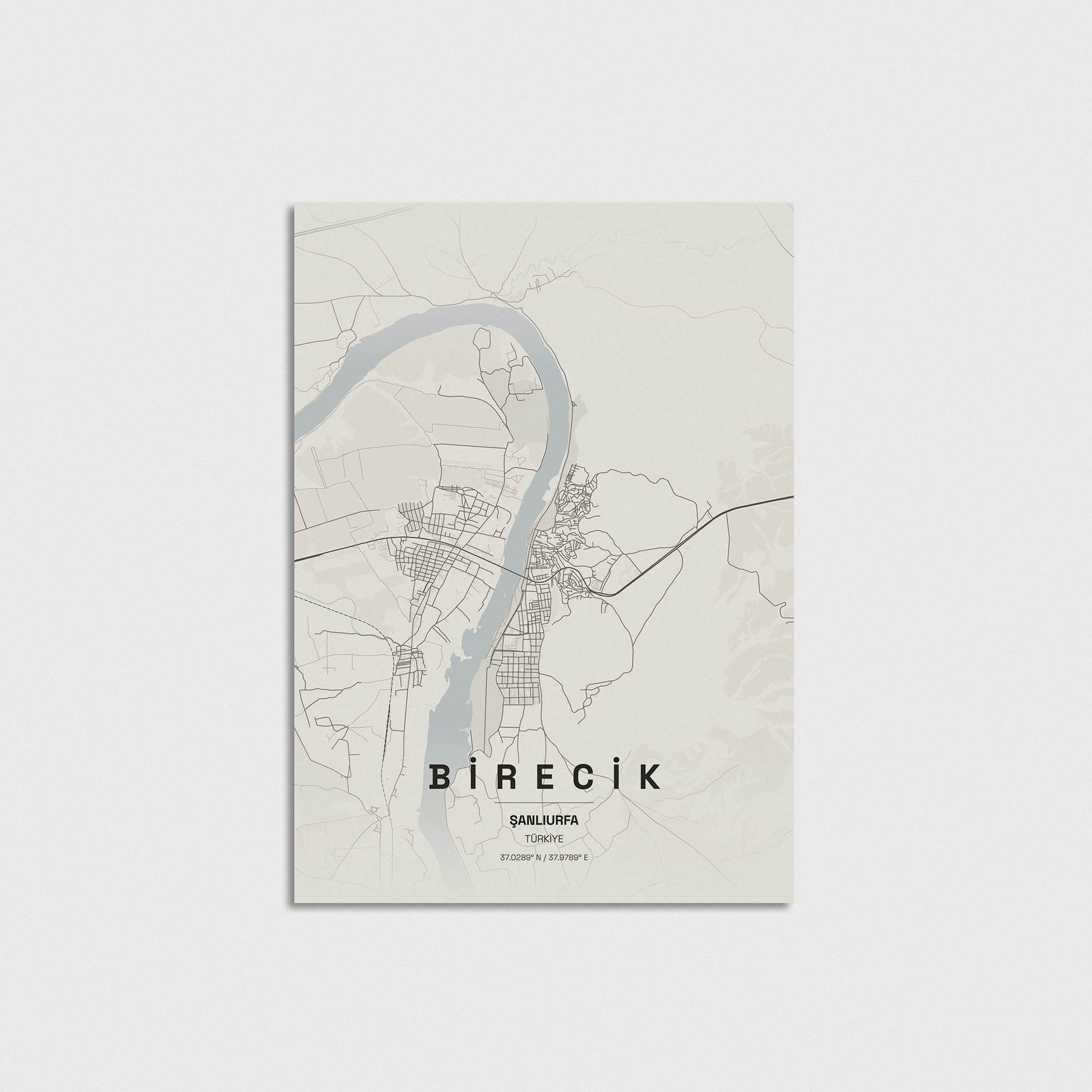 Şanlıurfa Birecik İlçe Haritası Posteri - Görsel 3