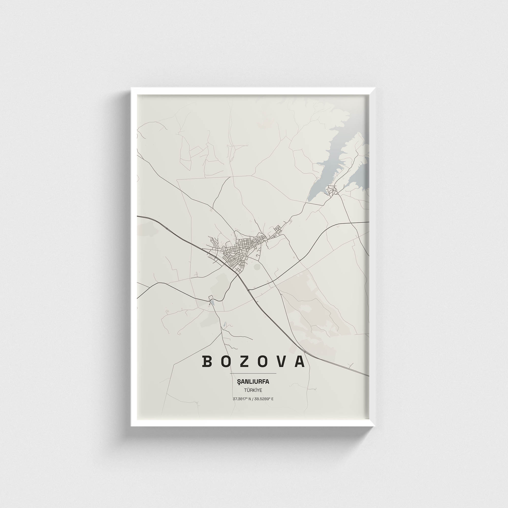 Şanlıurfa Bozova İlçe Haritası Posteri - Görsel 2