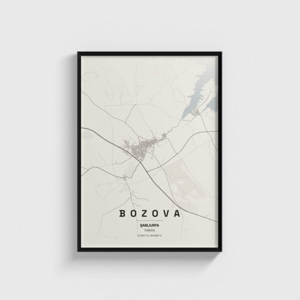 Şanlıurfa Bozova İlçe Haritası Posteri