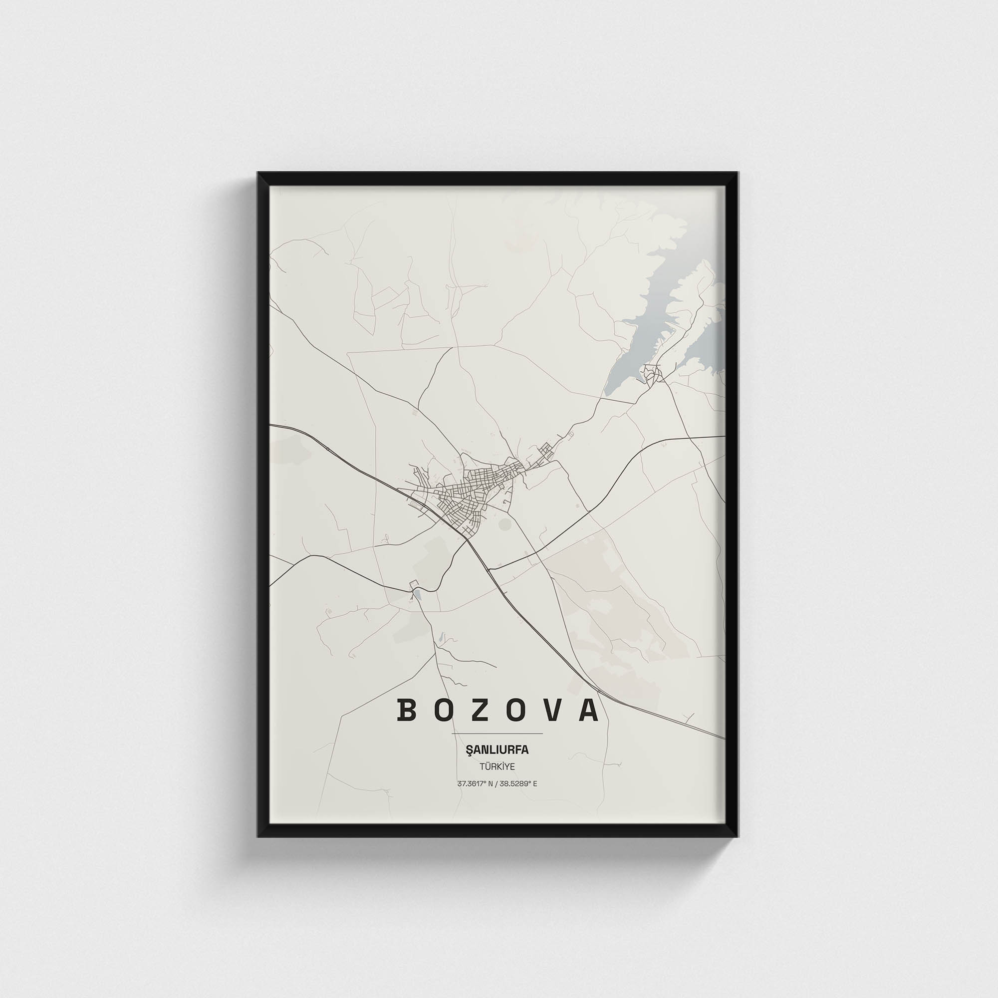 Şanlıurfa Bozova İlçe Haritası Posteri