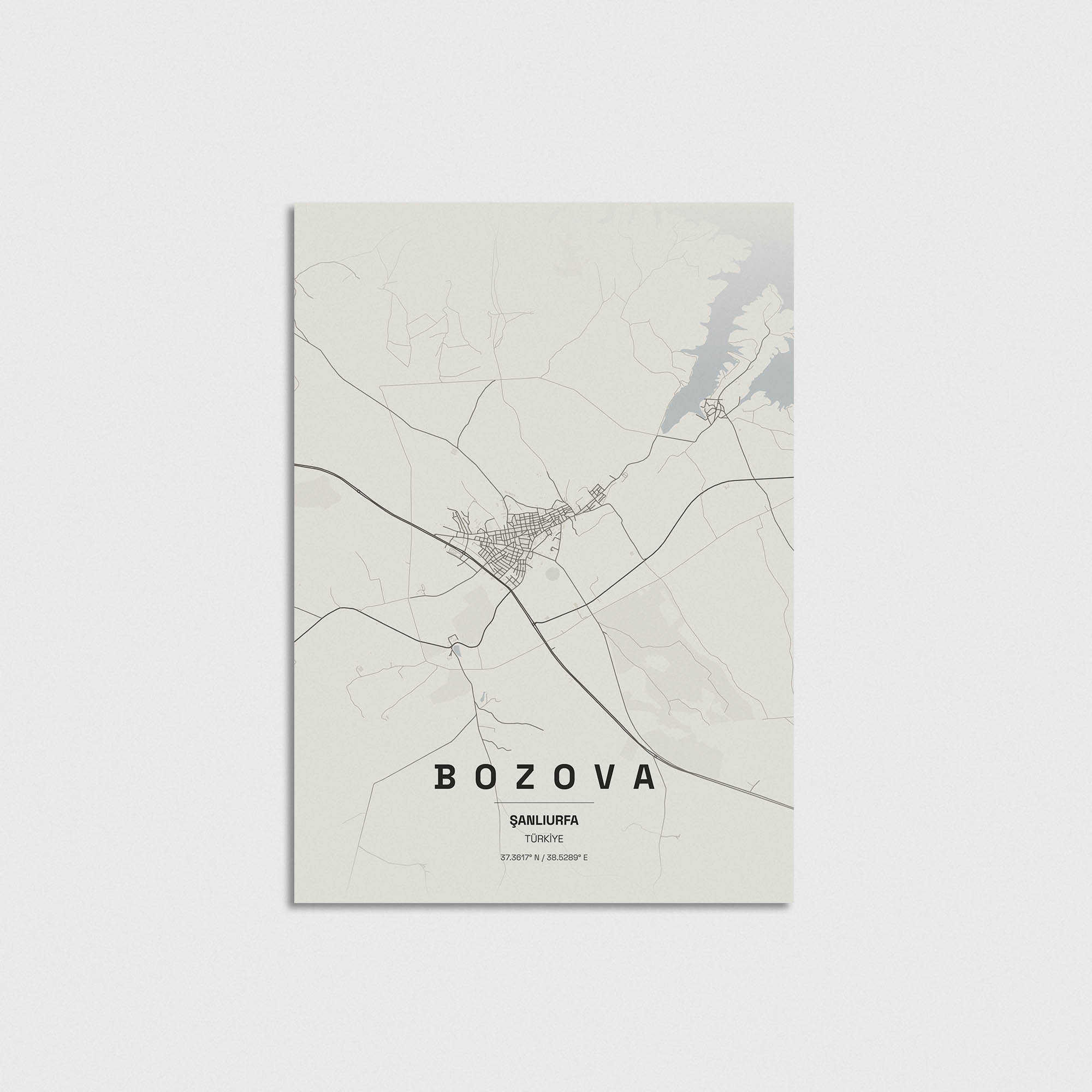 Şanlıurfa Bozova İlçe Haritası Posteri - Görsel 3