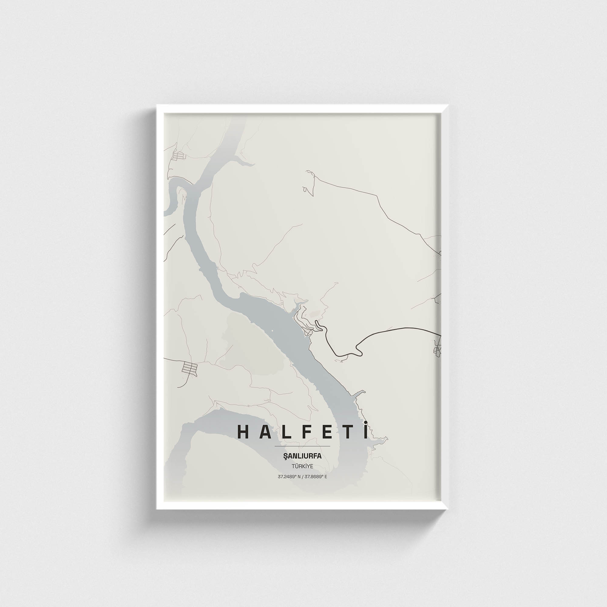 Şanlıurfa Halfeti İlçe Haritası Posteri - Görsel 2