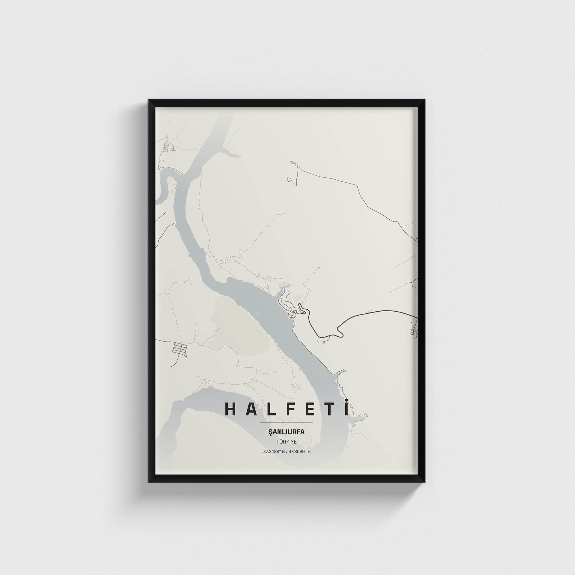 Şanlıurfa Halfeti İlçe Haritası Posteri