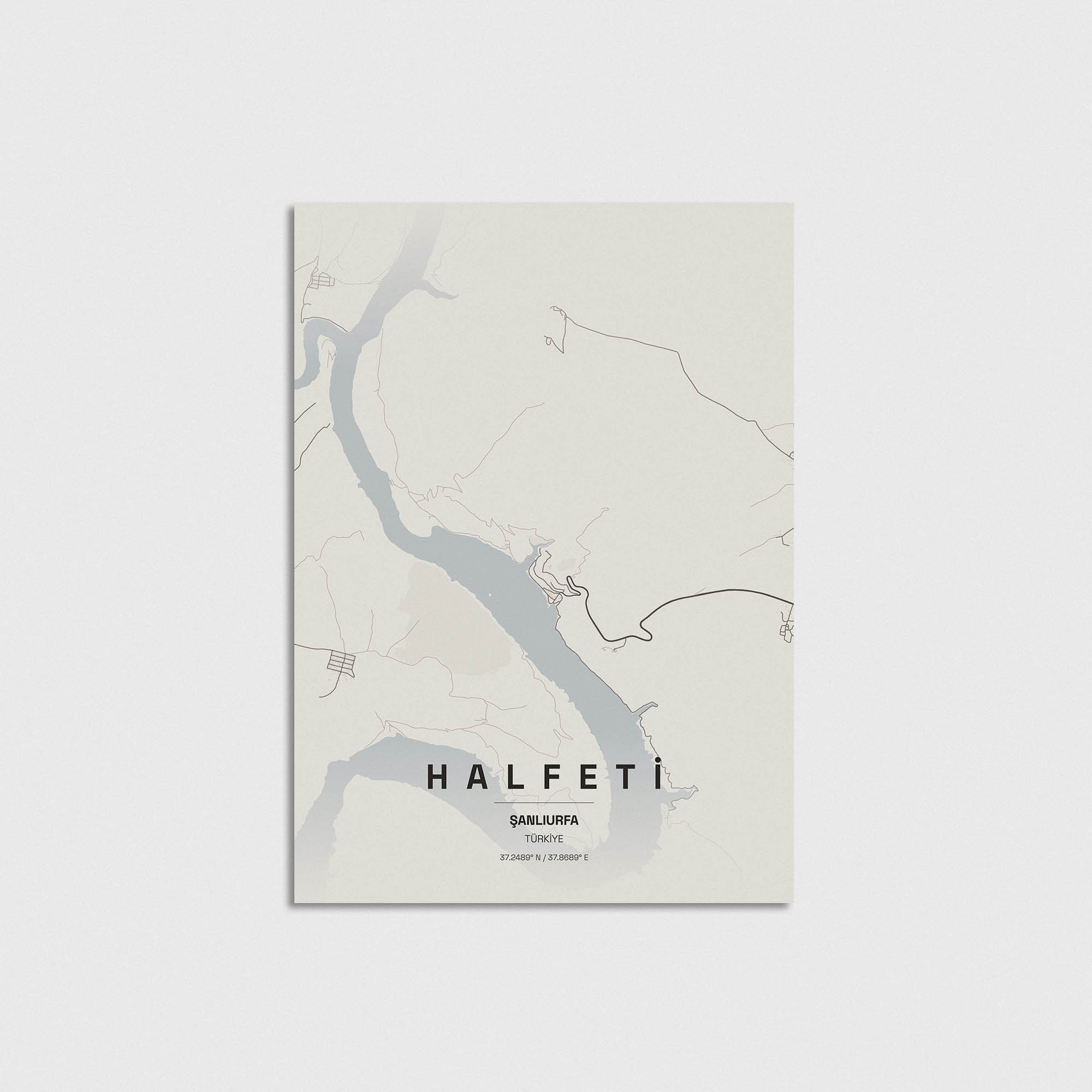 Şanlıurfa Halfeti İlçe Haritası Posteri - Görsel 3