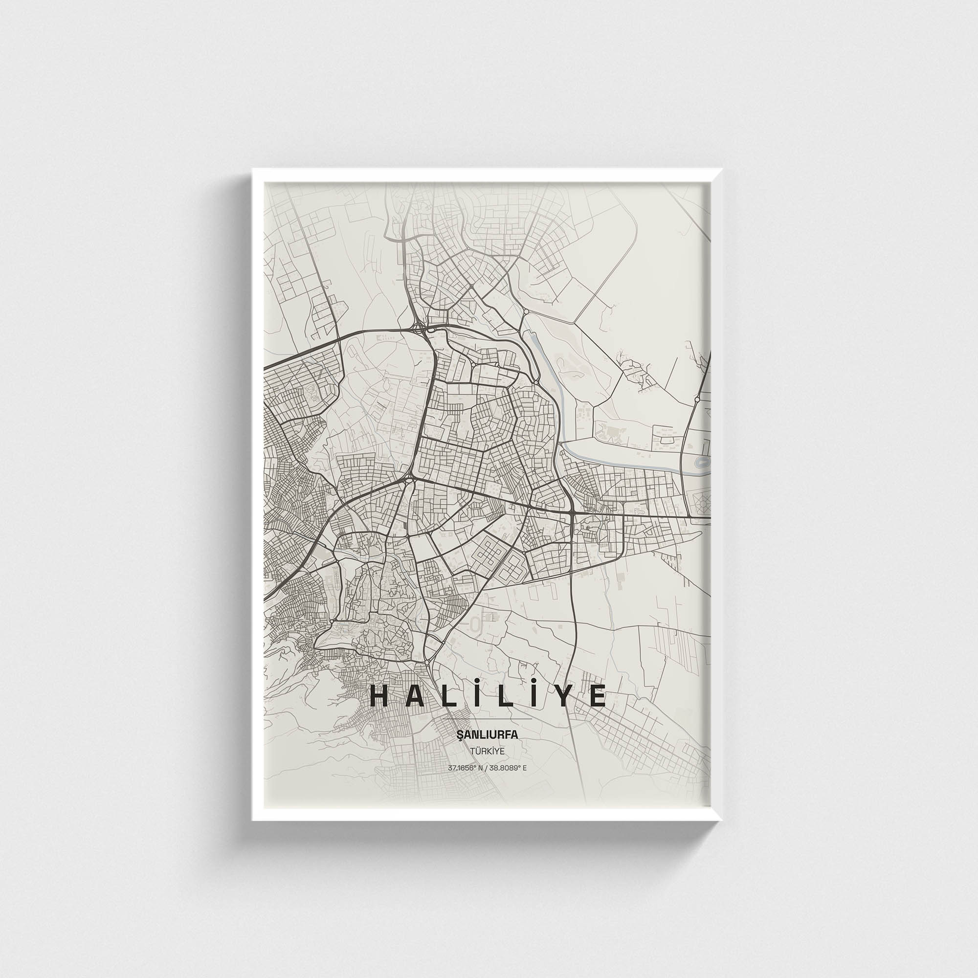 Şanlıurfa Haliliye İlçe Haritası Posteri - Görsel 2
