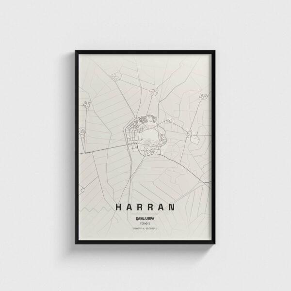 Şanlıurfa Harran İlçe Haritası Posteri