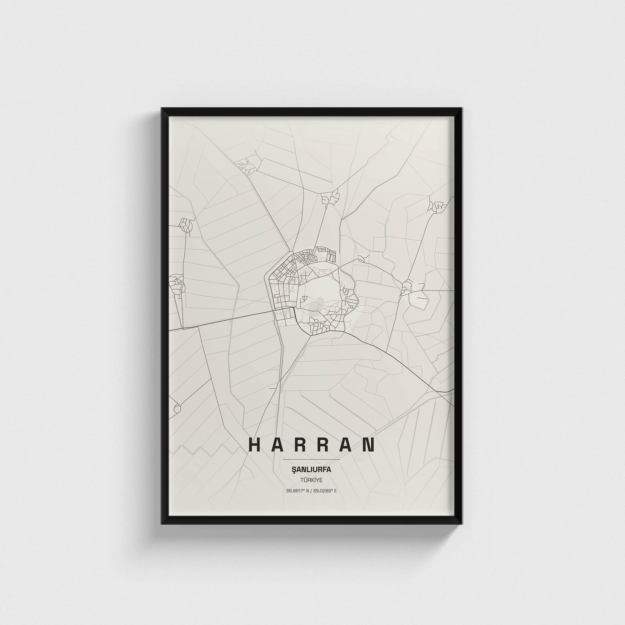 Şanlıurfa Harran İlçe Haritası Posteri