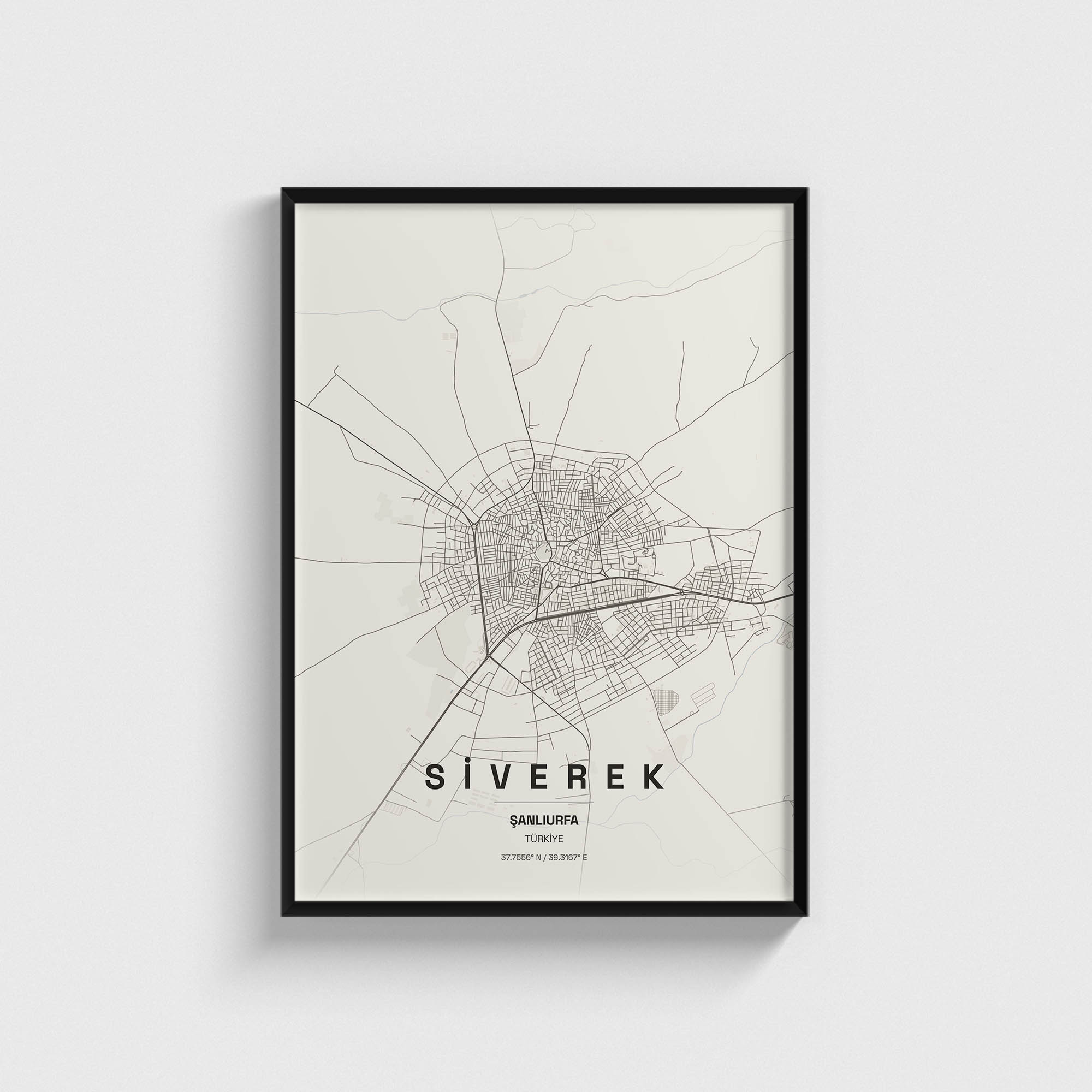Şanlıurfa Siverek İlçe Haritası Posteri