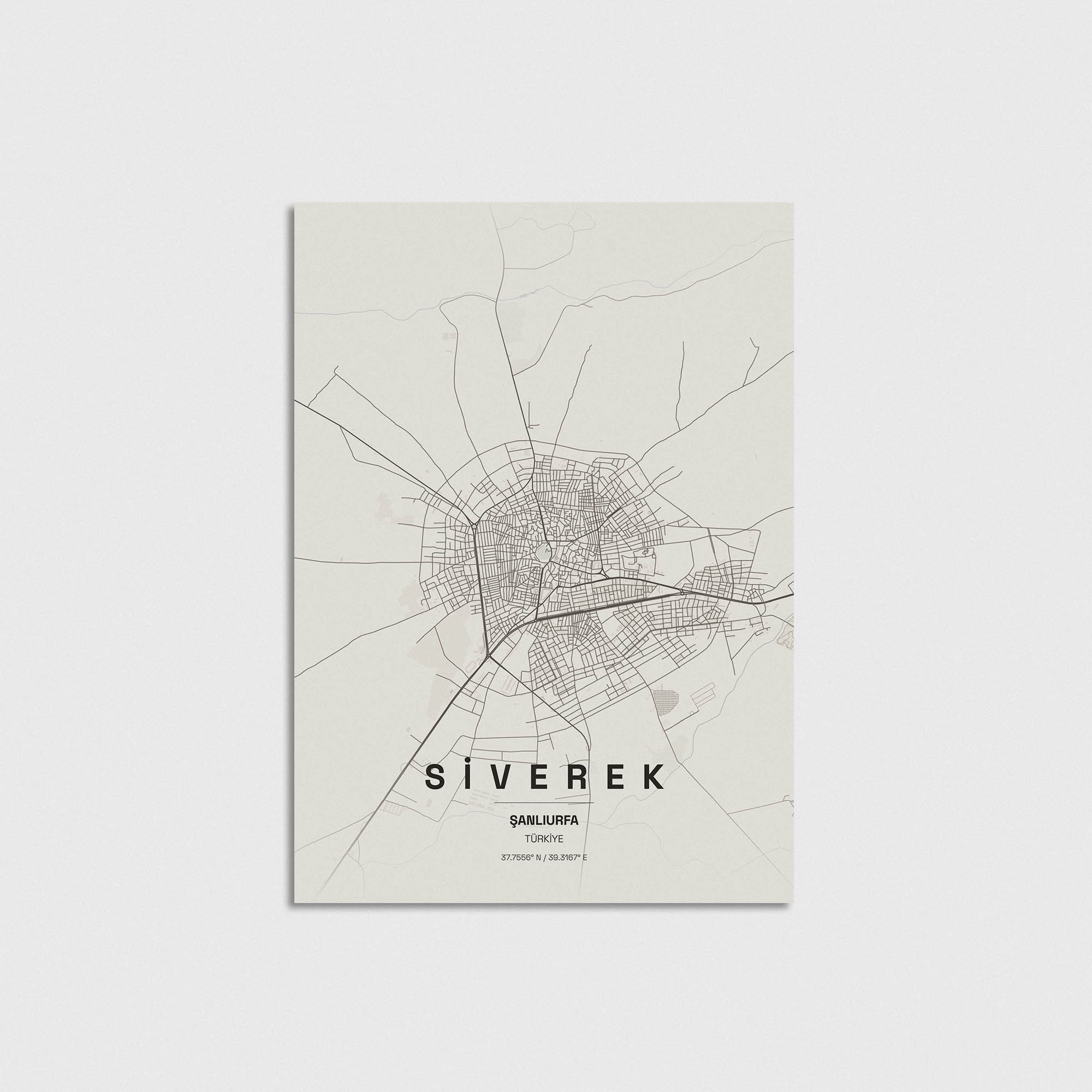 Şanlıurfa Siverek İlçe Haritası Posteri - Görsel 3