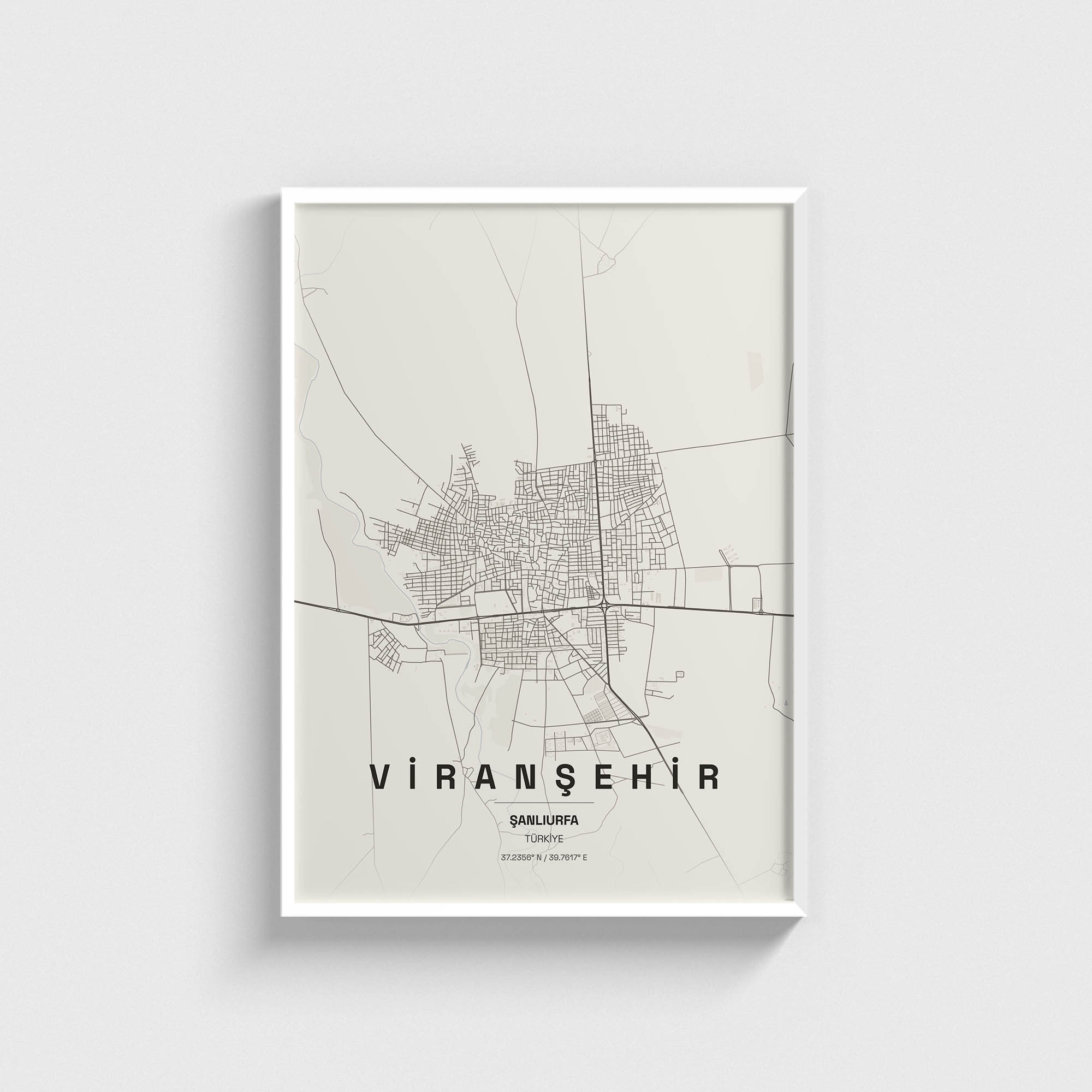 Şanlıurfa Viranşehir İlçe Haritası Posteri - Görsel 2
