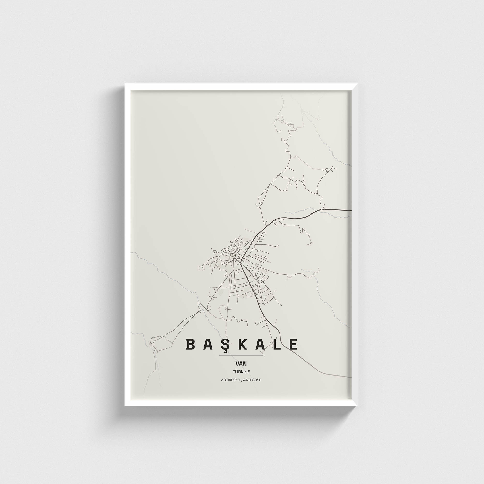 Van Başkale İlçe Haritası Posteri - Görsel 2