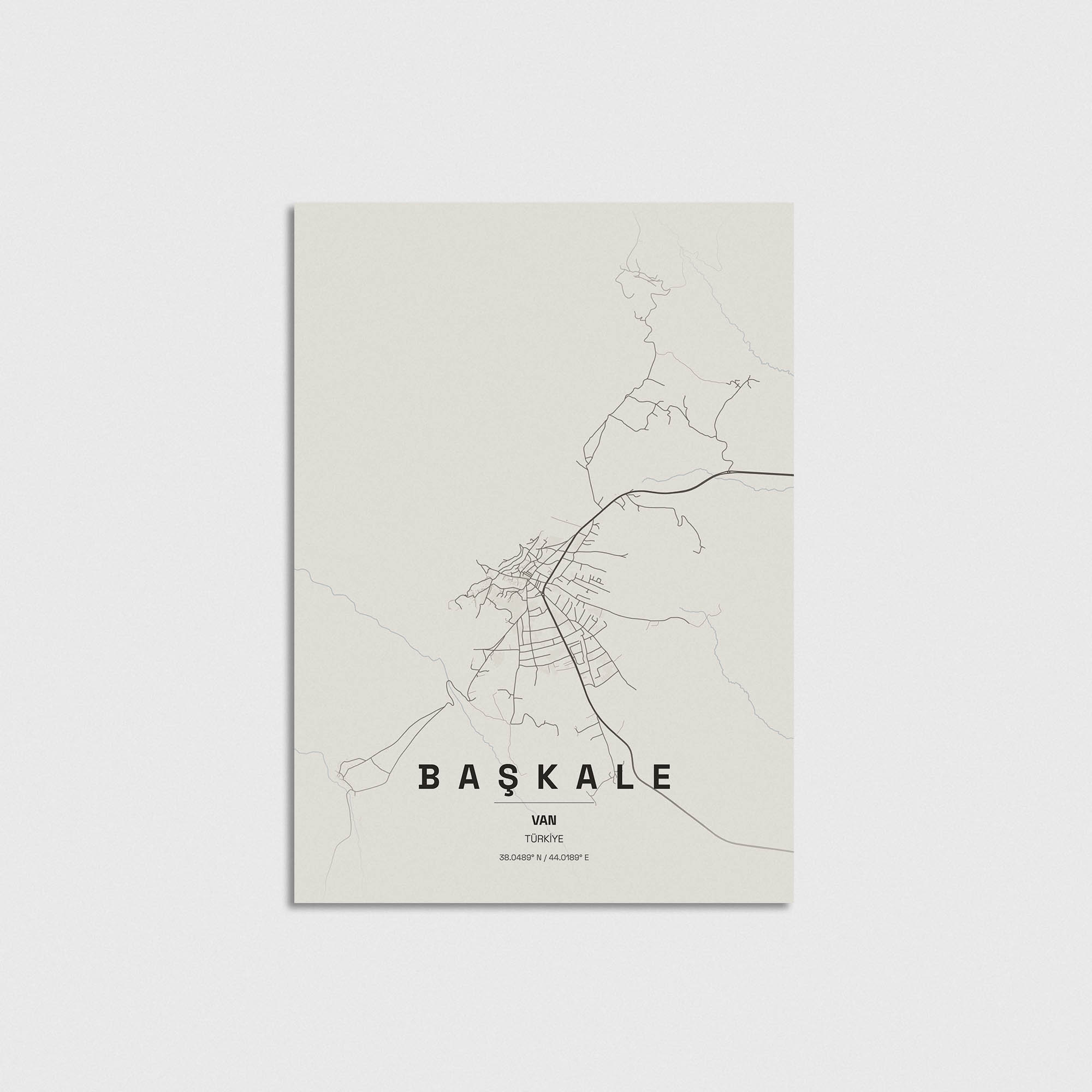 Van Başkale İlçe Haritası Posteri - Görsel 3