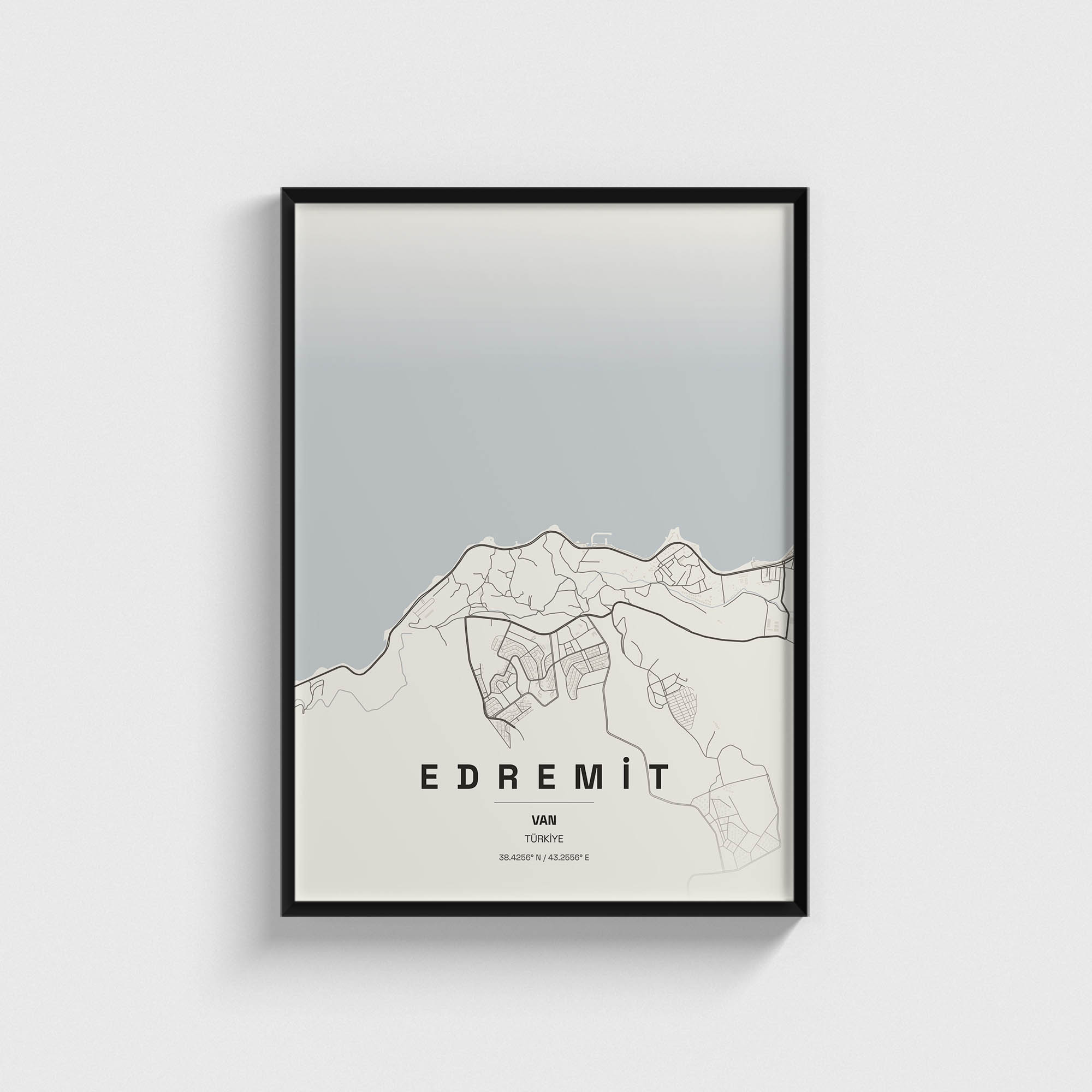 Van Edremit İlçe Haritası Posteri
