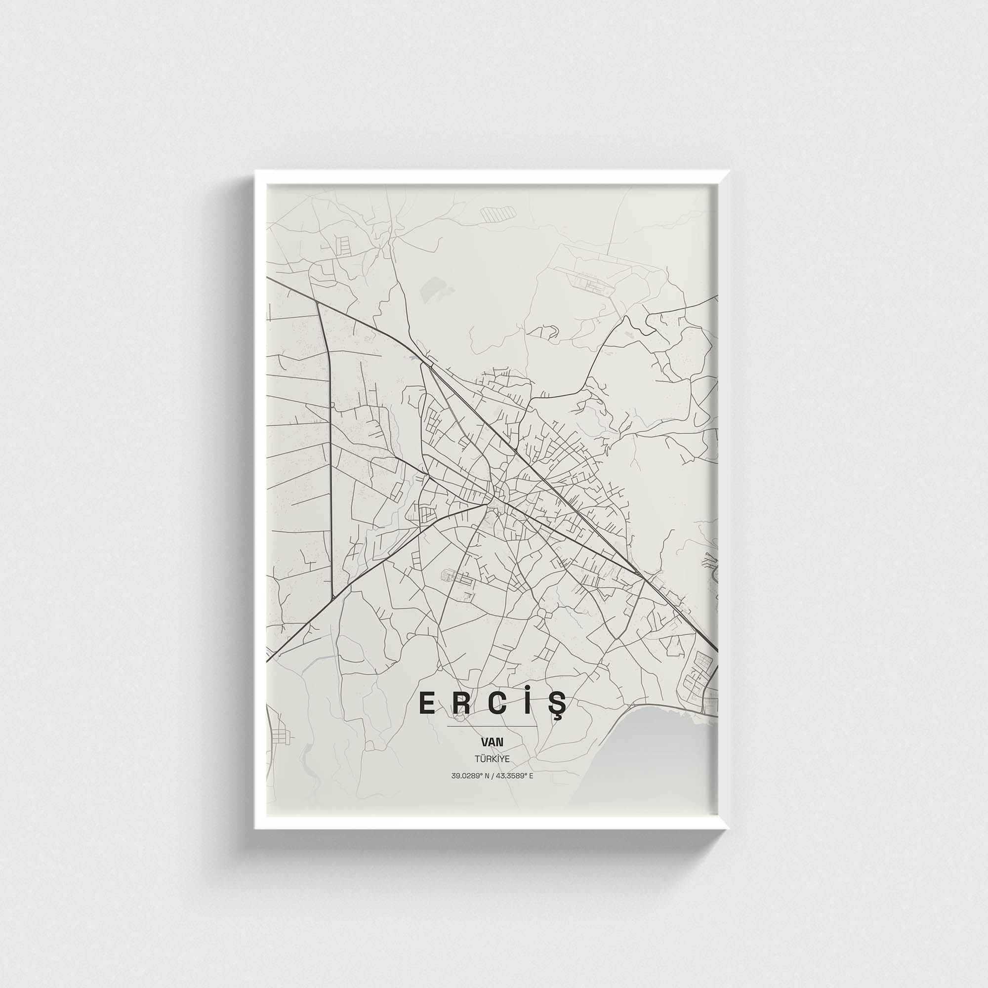 Van Erciş İlçe Haritası Posteri - Görsel 2