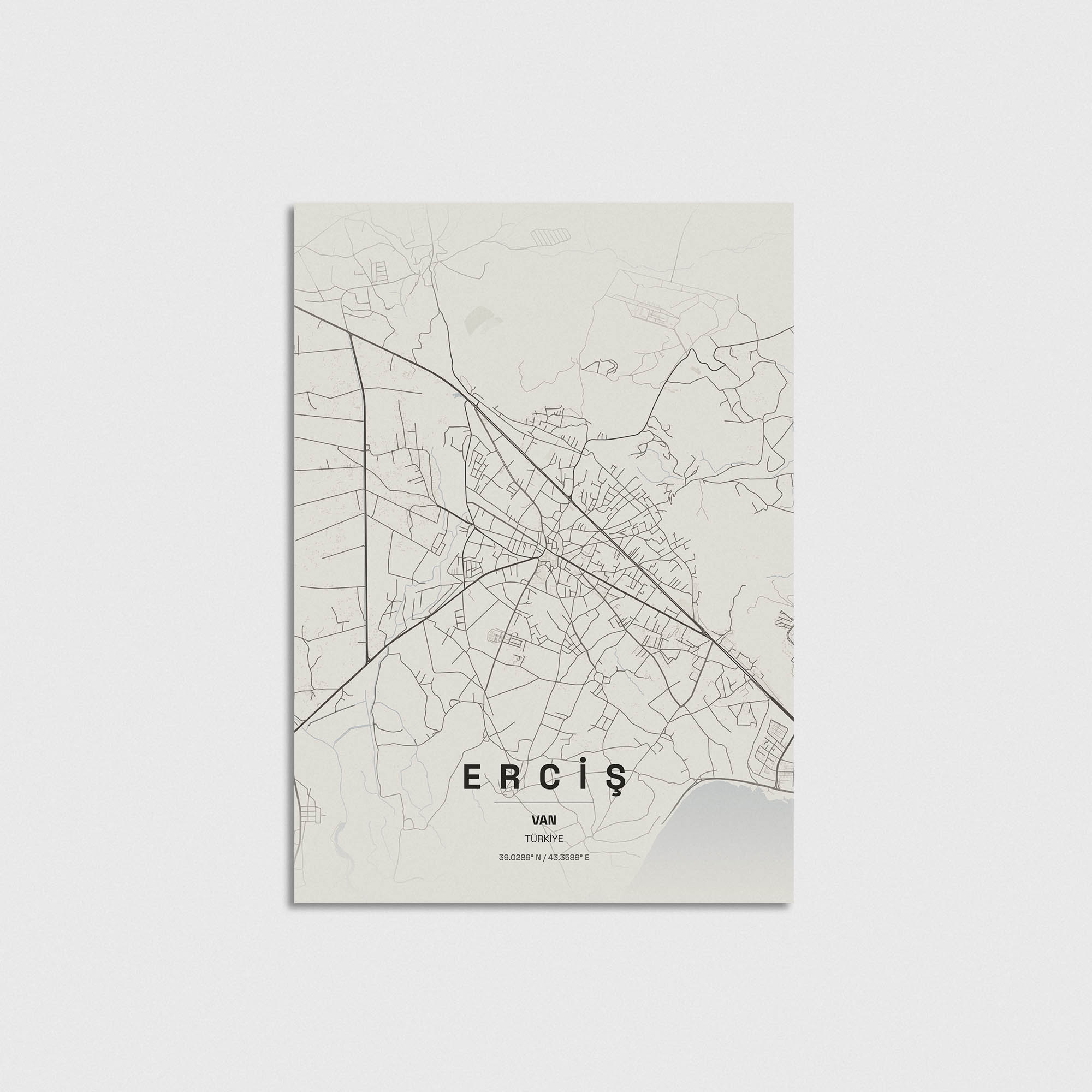 Van Erciş İlçe Haritası Posteri - Görsel 3