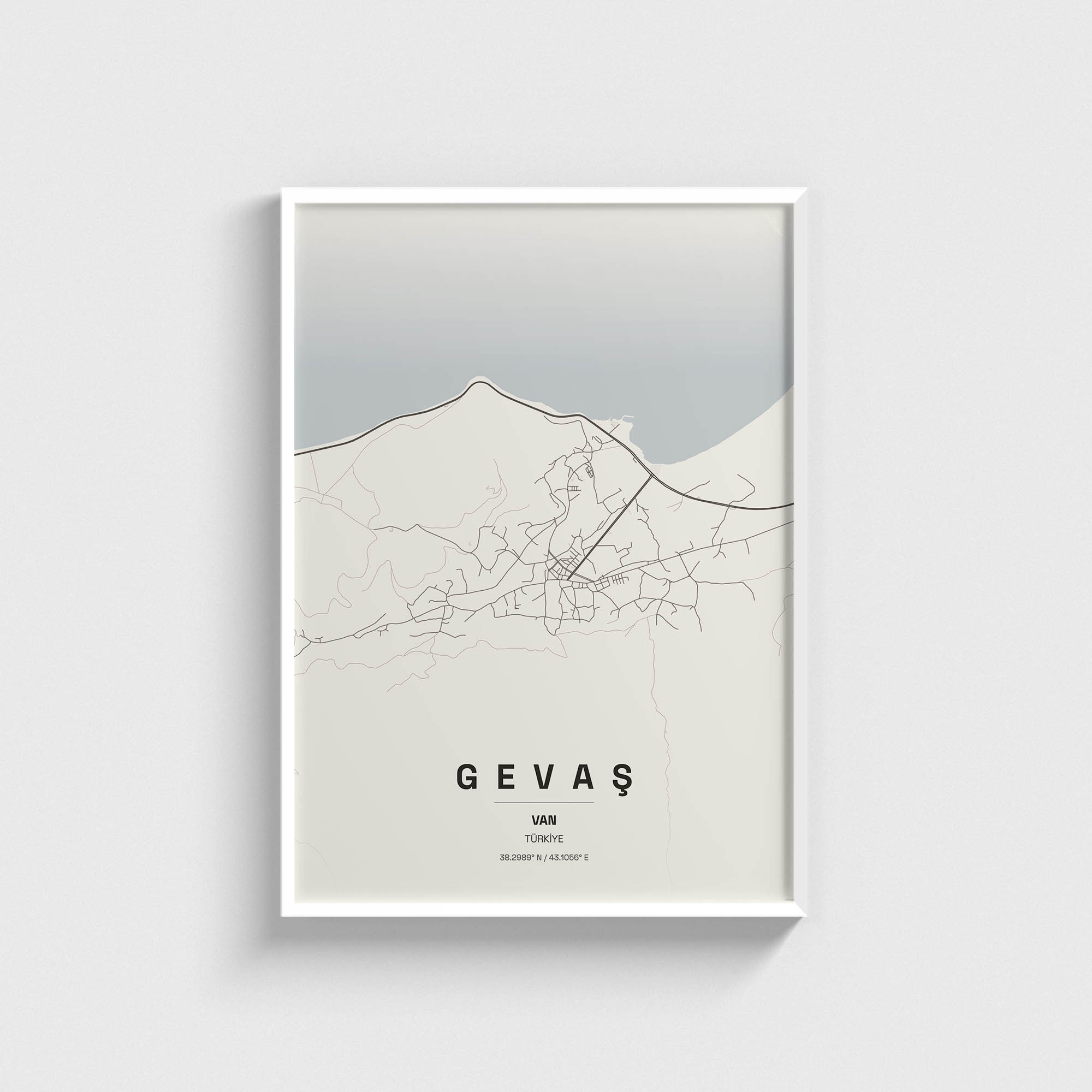 Van Gevaş İlçe Haritası Posteri - Görsel 2