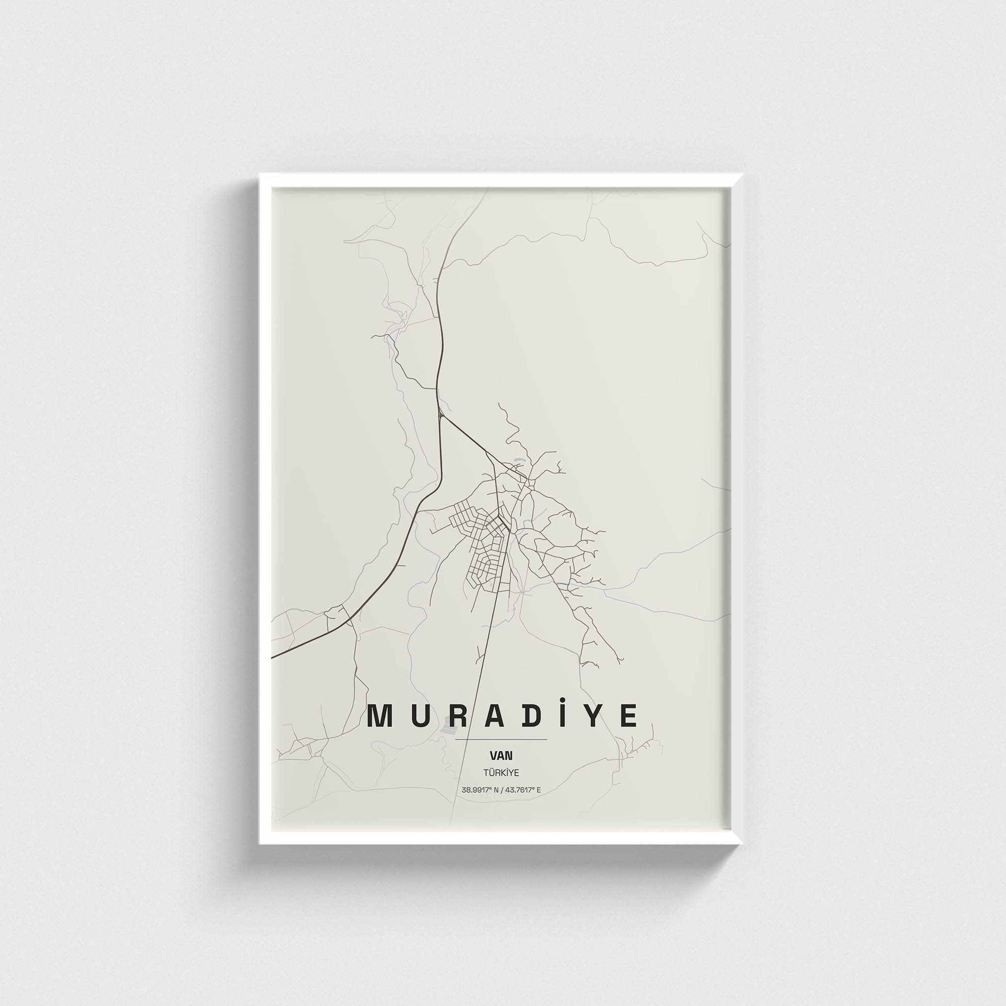 Van Muradiye İlçe Haritası Posteri - Görsel 2