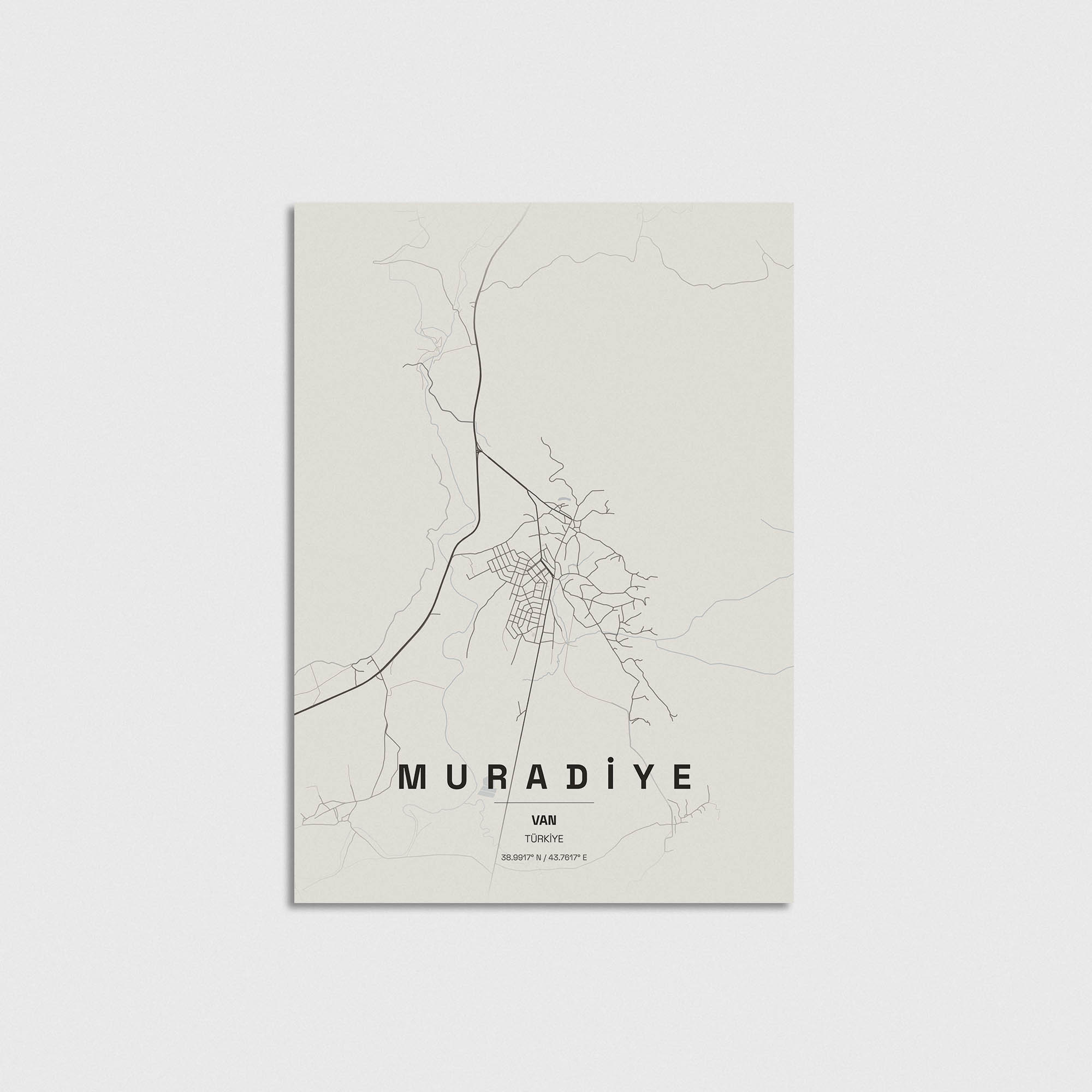 Van Muradiye İlçe Haritası Posteri - Görsel 3