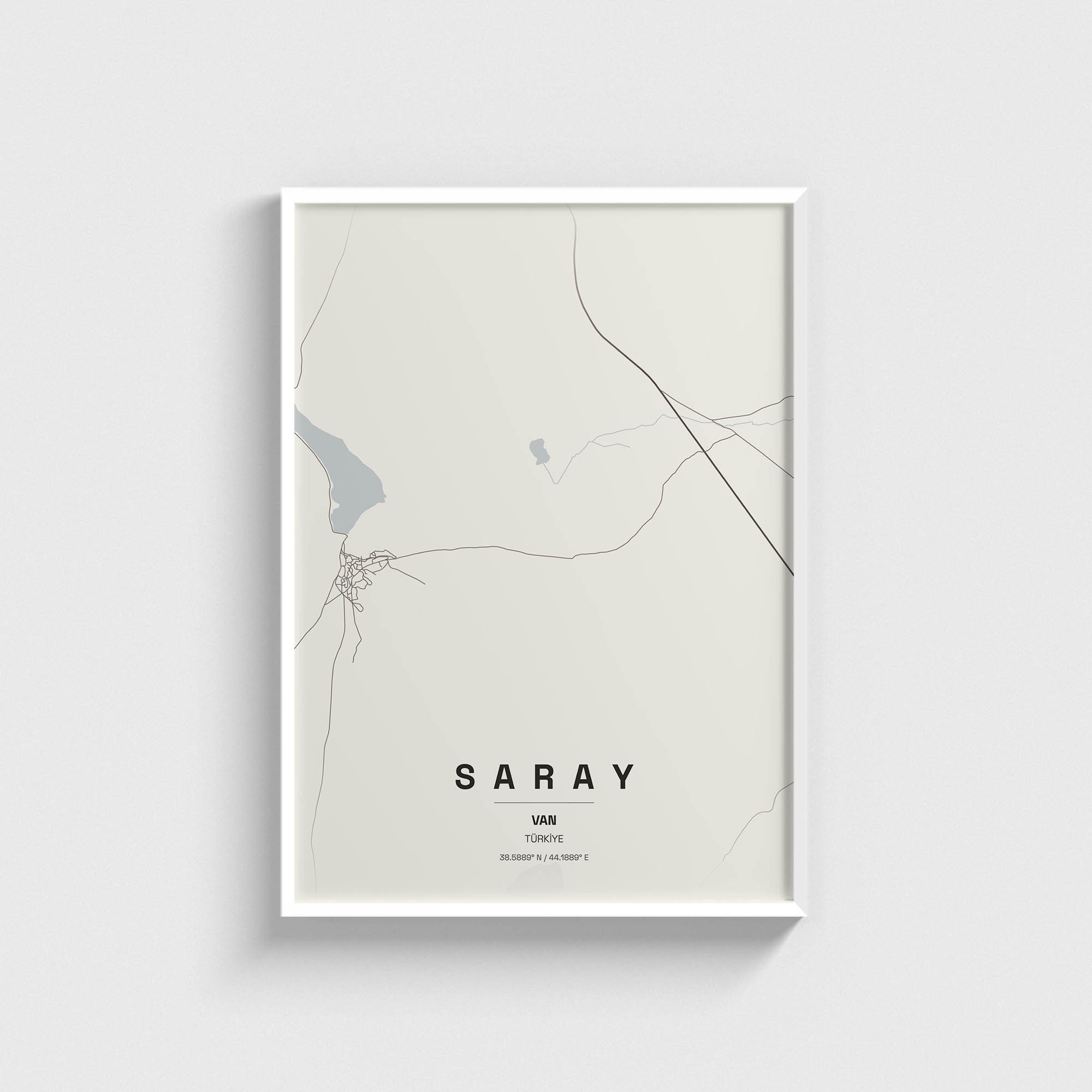 Van Saray İlçe Haritası Posteri - Görsel 2