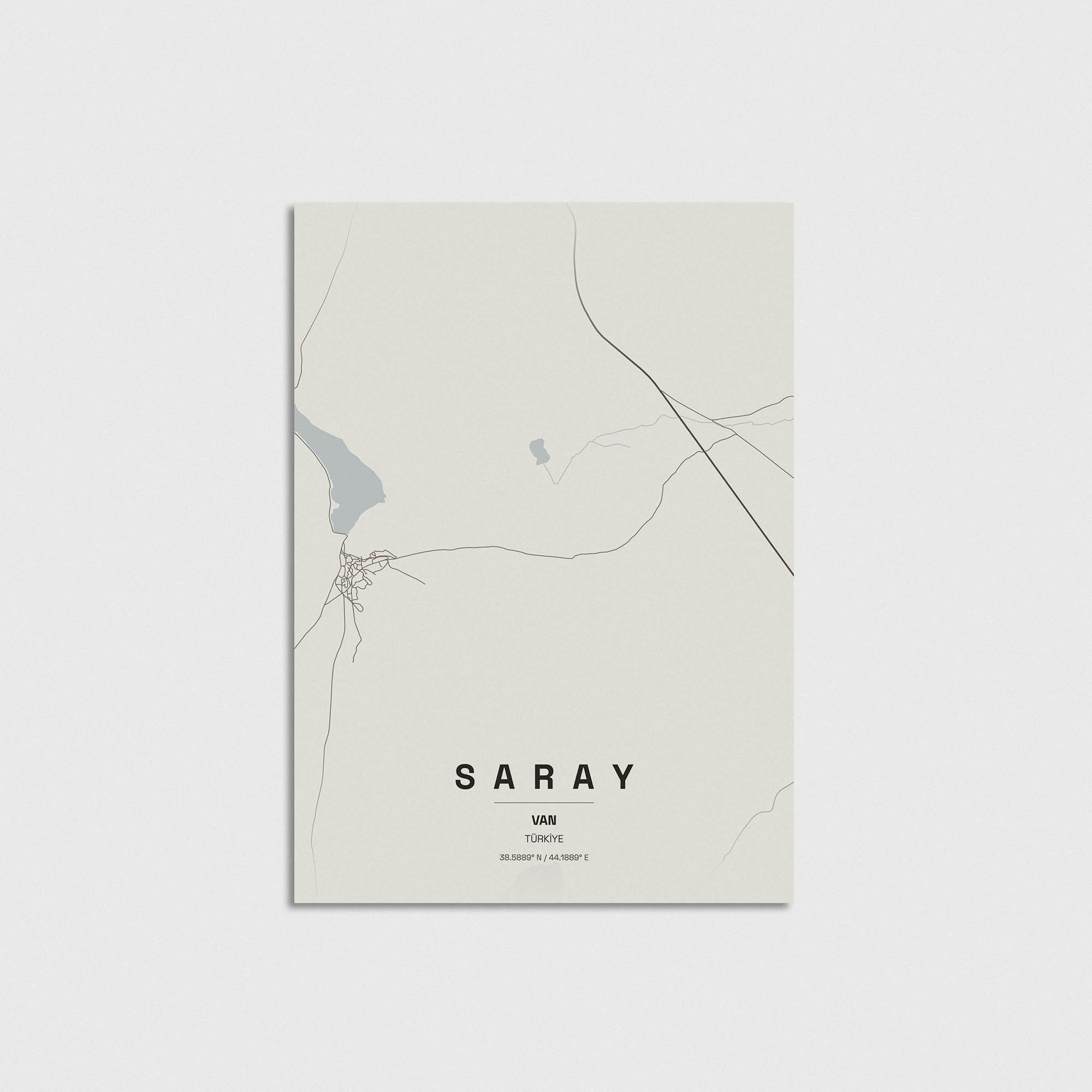Van Saray İlçe Haritası Posteri - Görsel 3