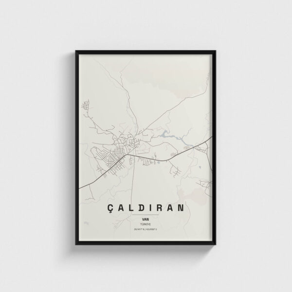 Van Çaldıran İlçe Haritası Posteri