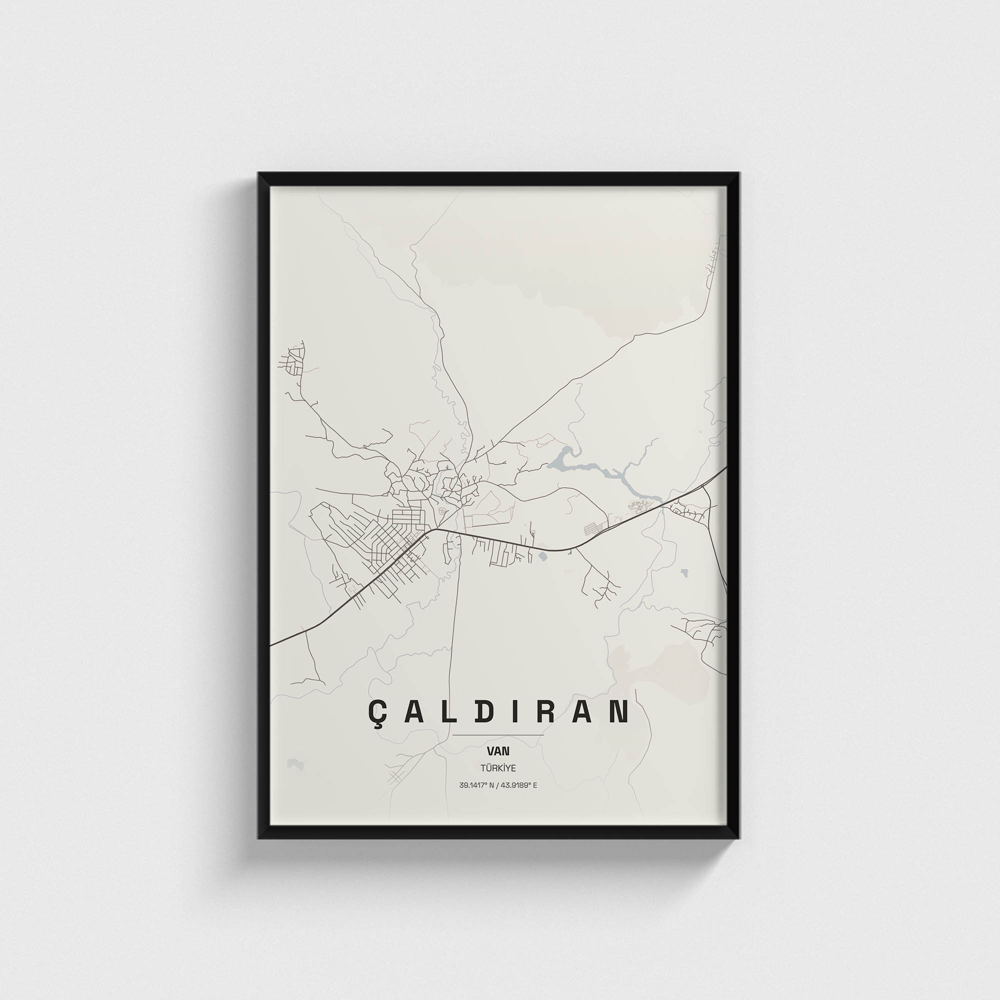 Van Çaldıran İlçe Haritası Posteri