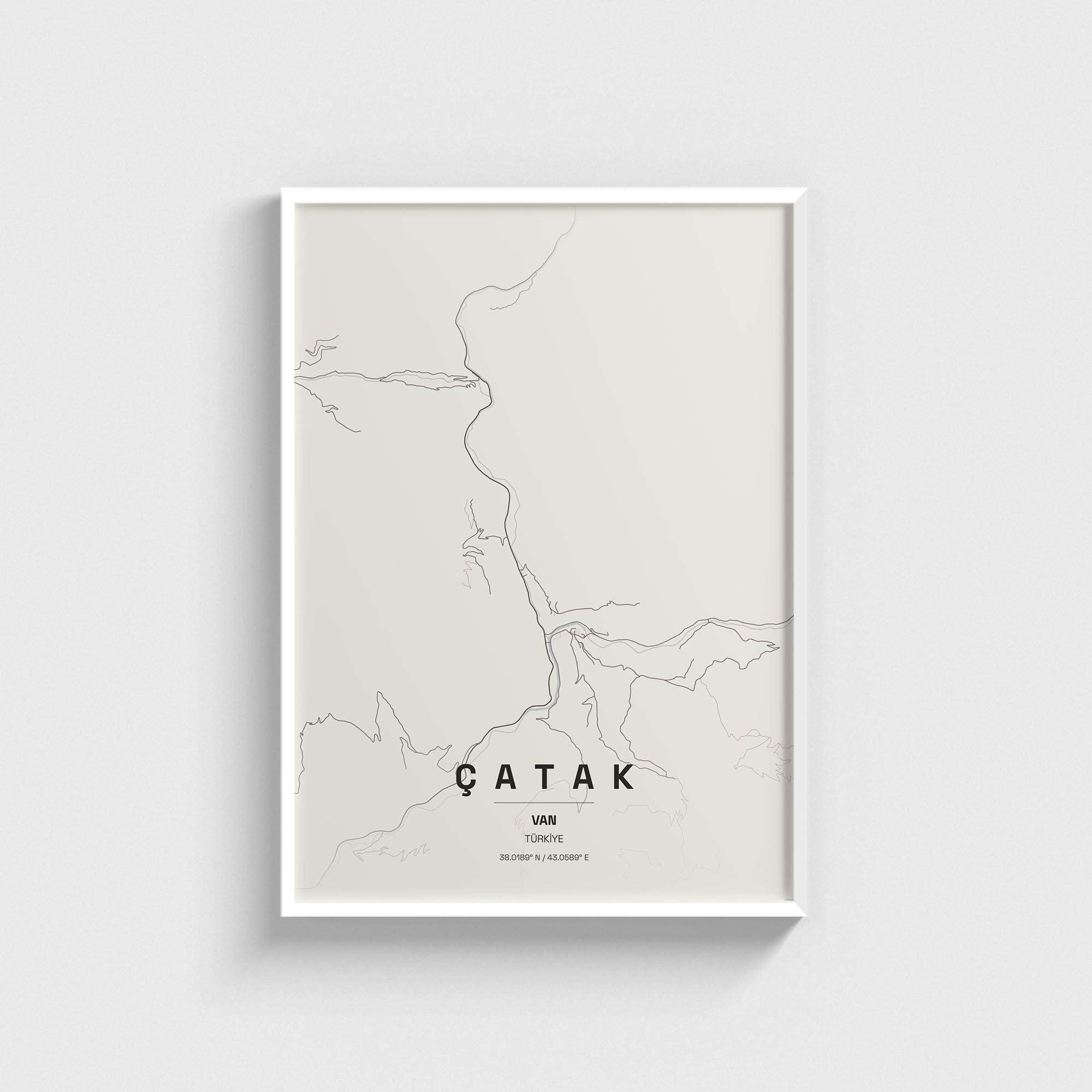 Van Çatak İlçe Haritası Posteri - Görsel 2
