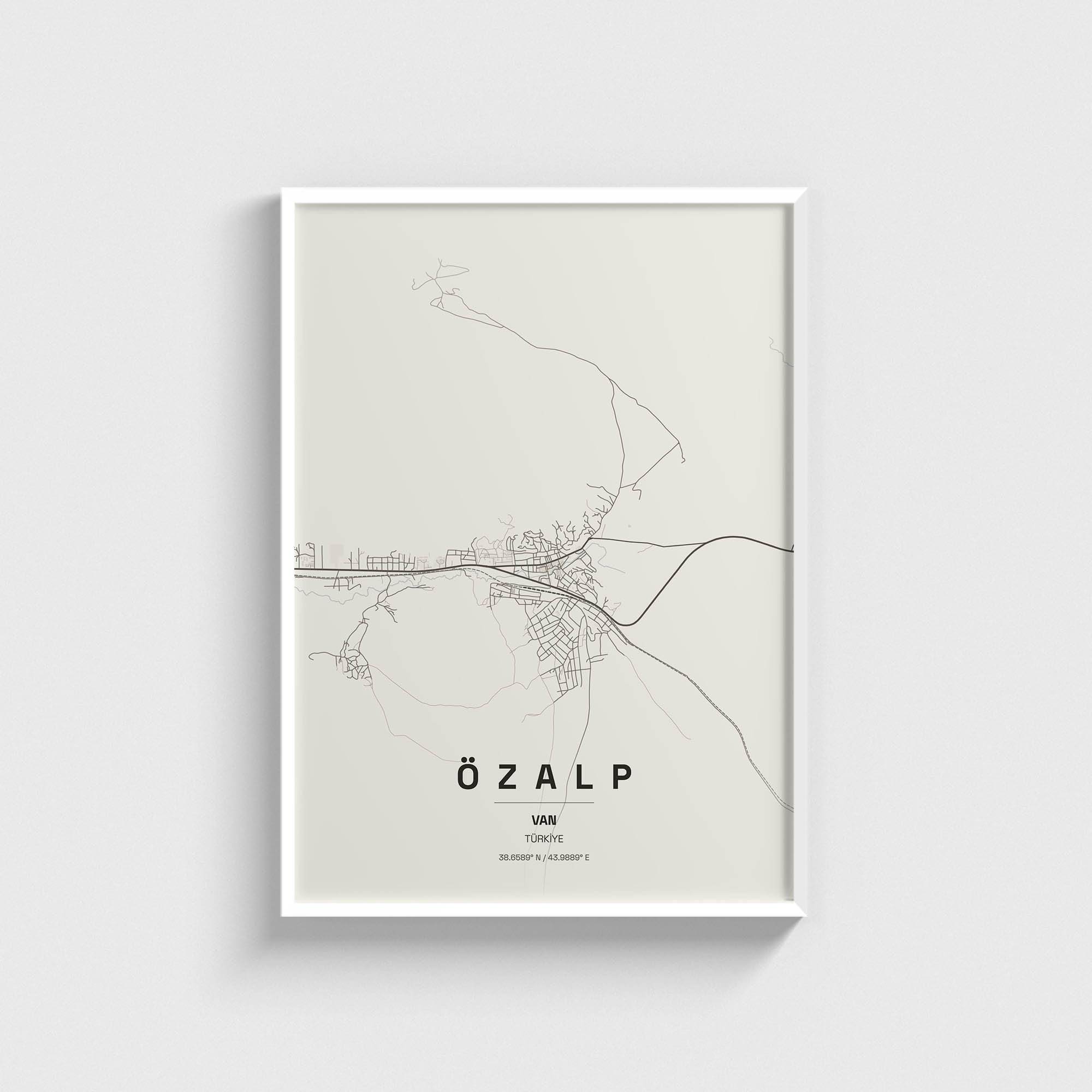 Van Özalp İlçe Haritası Posteri - Görsel 2