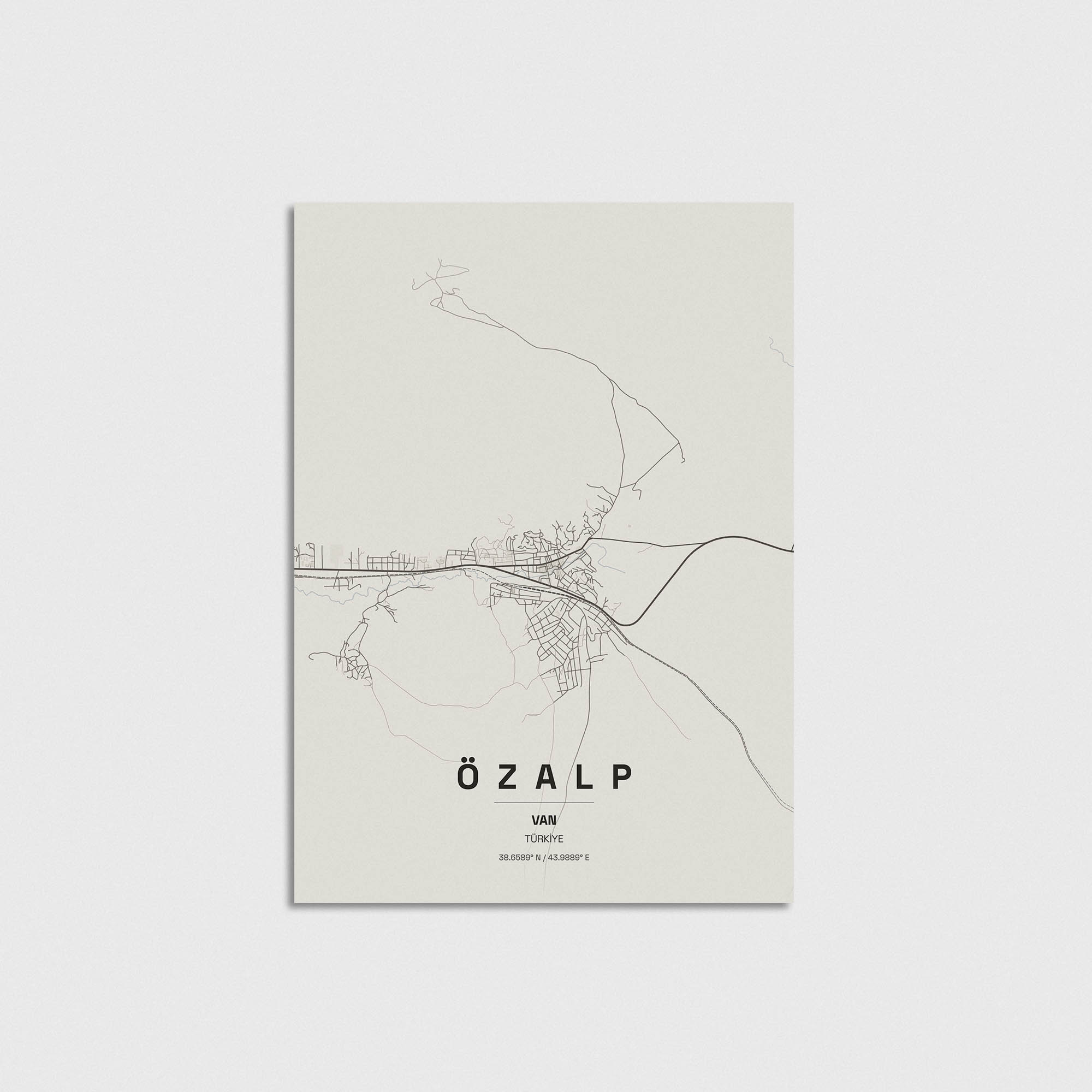 Van Özalp İlçe Haritası Posteri - Görsel 3