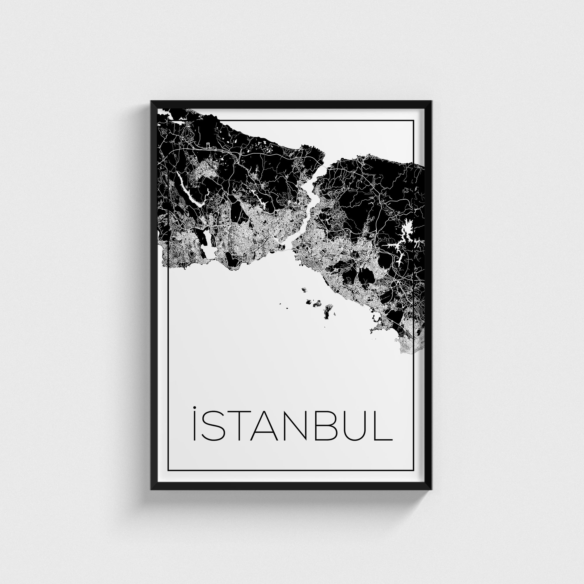 İstanbul Şehir Haritası Beyaz
