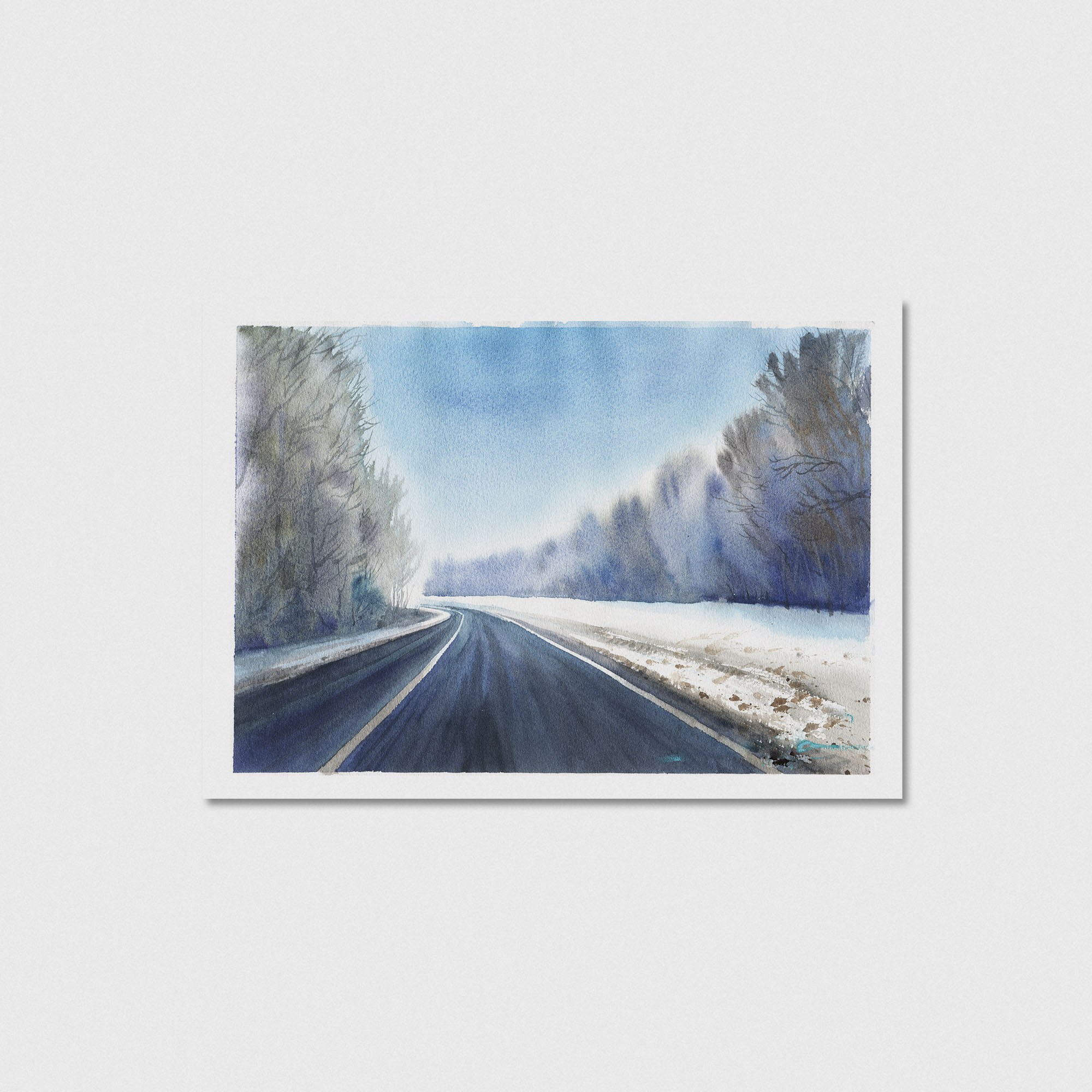 Kış Yolu Manzarası - Görsel 3